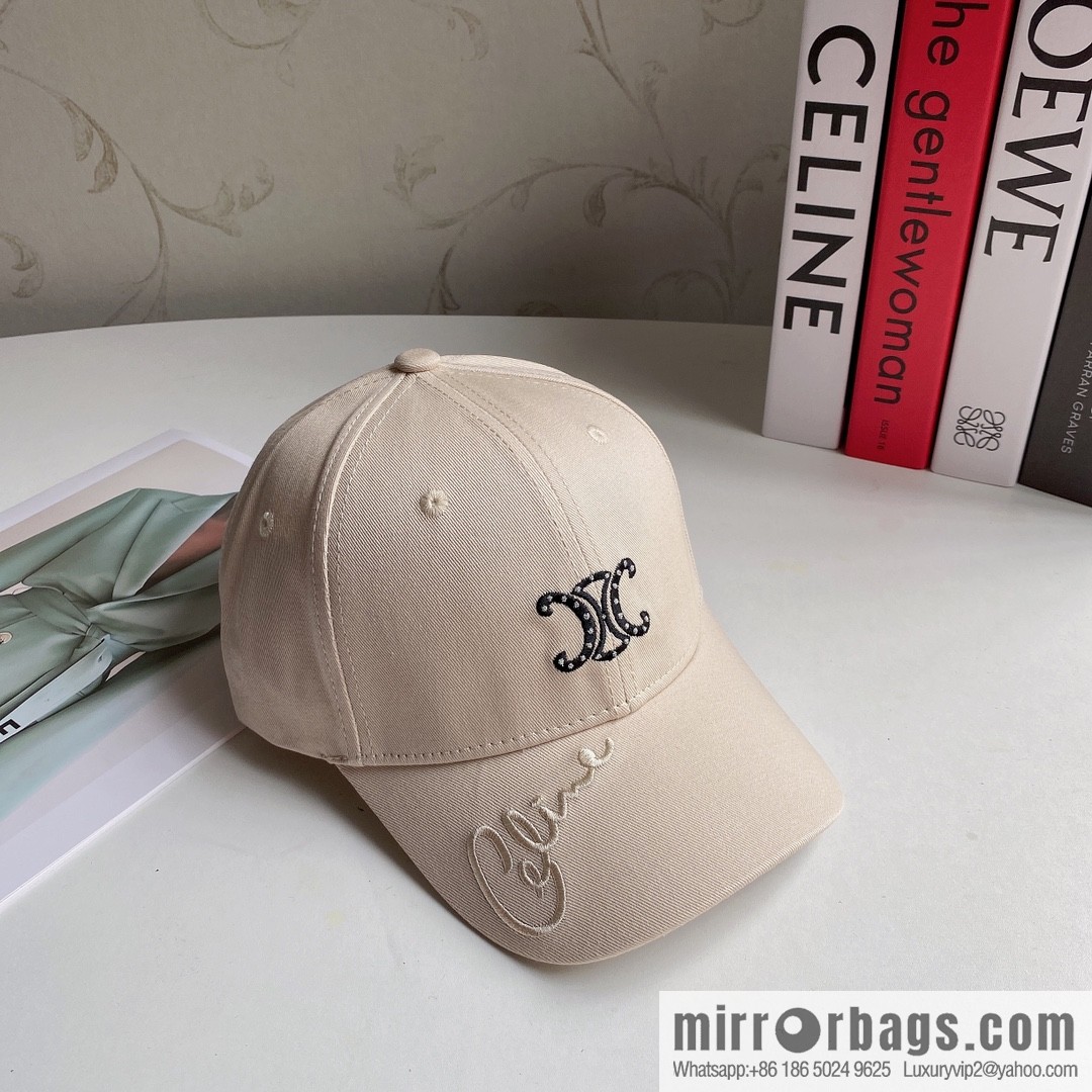 CELINE spring and summer new letter embroidered baseball cap