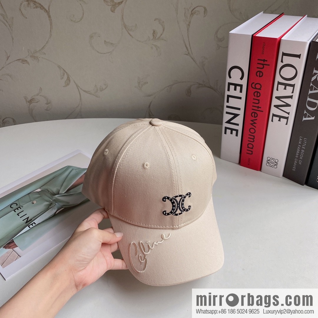 CELINE spring and summer new letter embroidered baseball cap