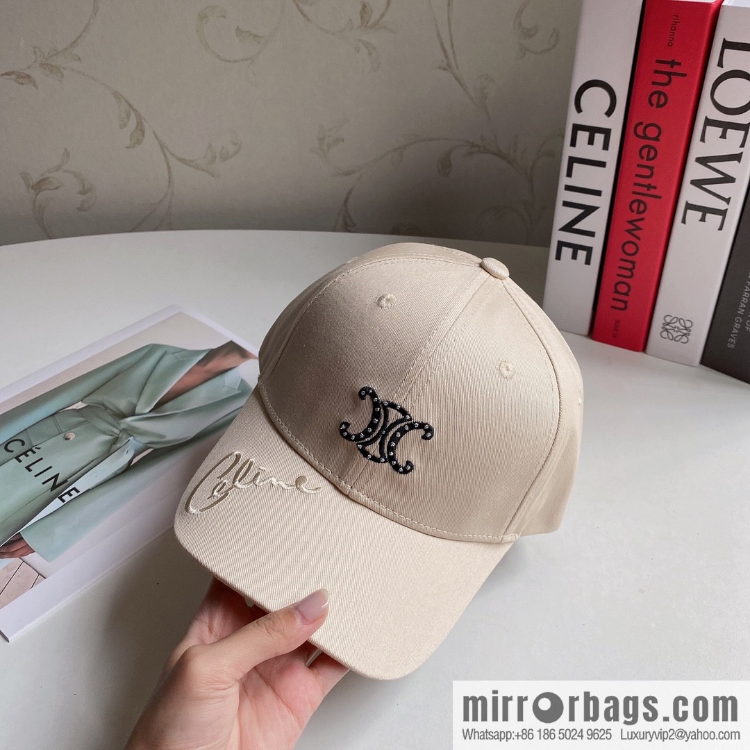 CELINE spring and summer new letter embroidered baseball cap