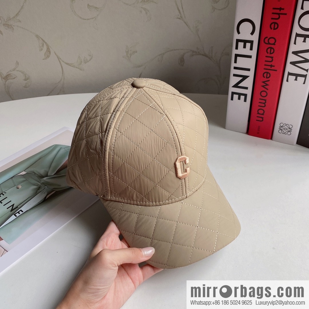 CELINE checked baseball cap