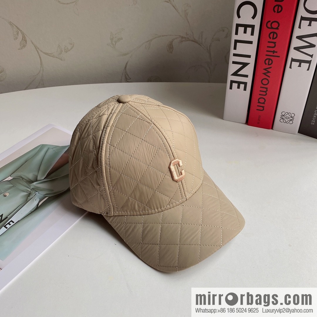 CELINE checked baseball cap