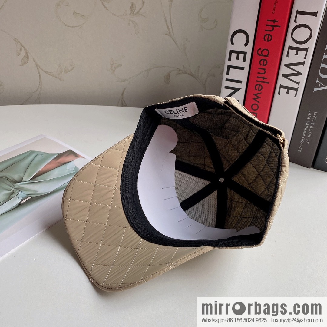 CELINE checked baseball cap