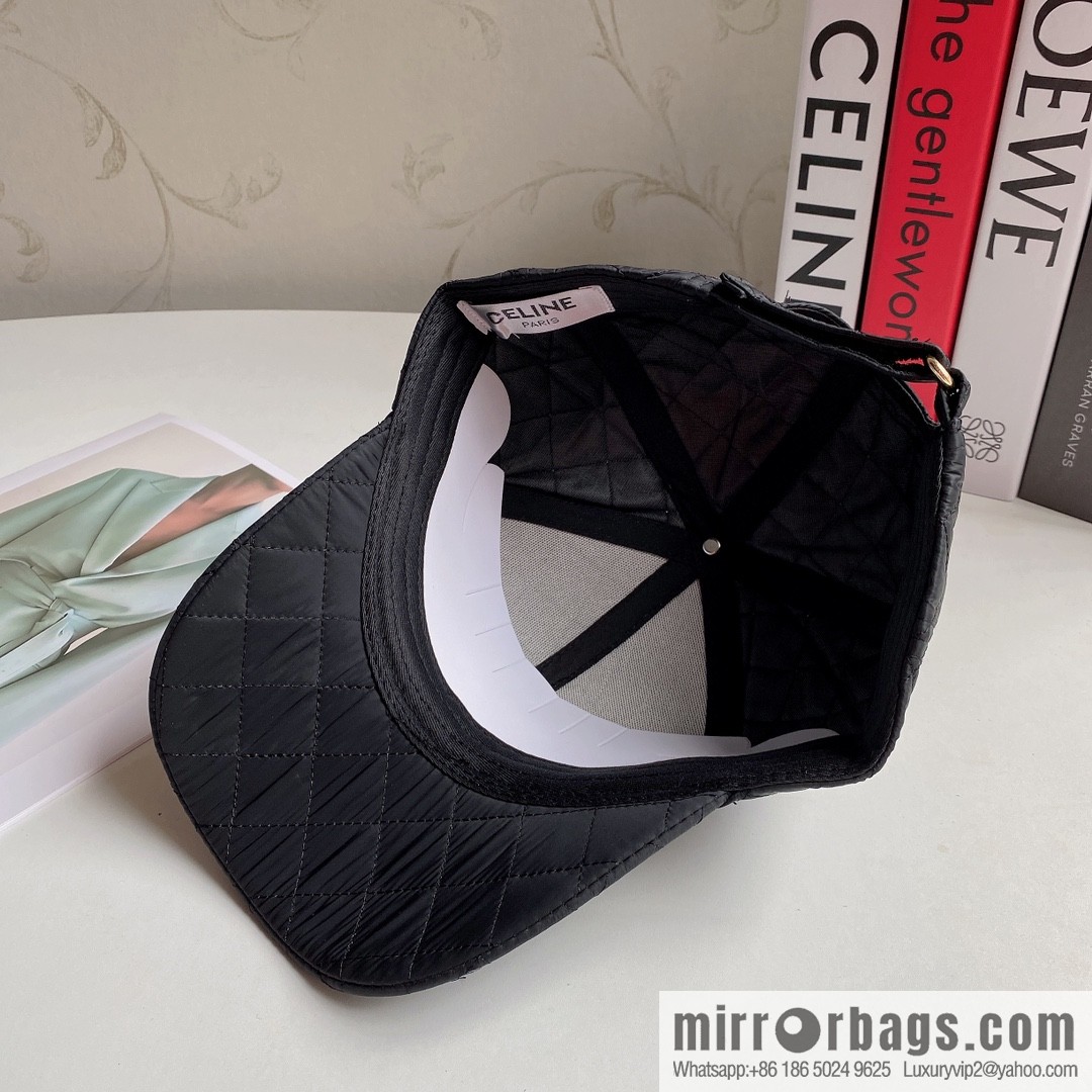 CELINE checked baseball cap