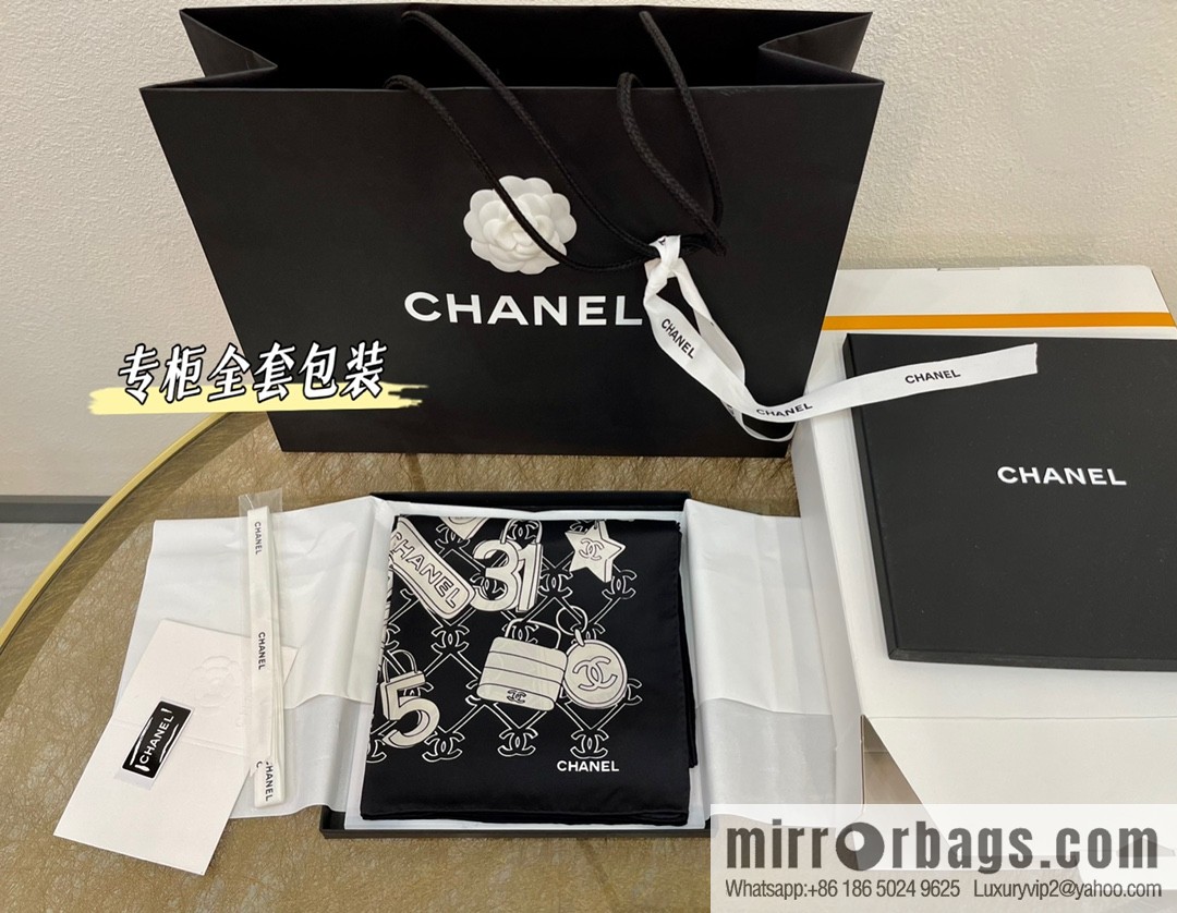 Chanel spring and summer new 100% silk scarf