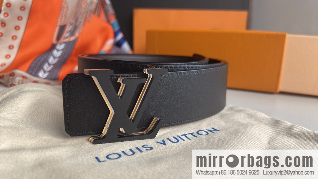 LV/Louis Vuitton, imported cowhide double-sided belt men 4.0cm