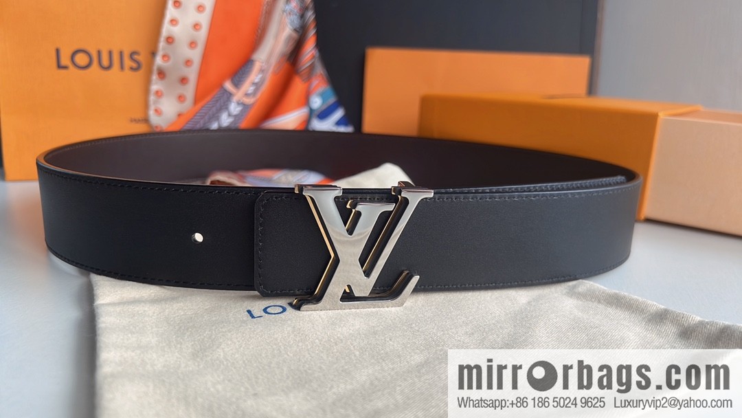 LV/Louis Vuitton, imported cowhide double-sided belt men 4.0cm