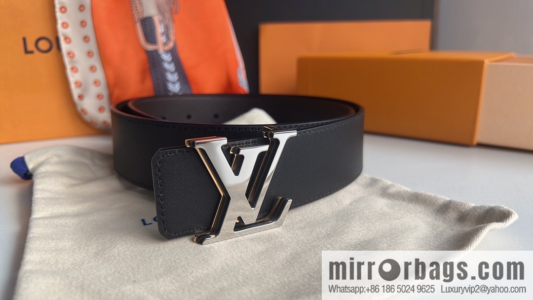 LV/Louis Vuitton, imported cowhide double-sided belt men 4.0cm