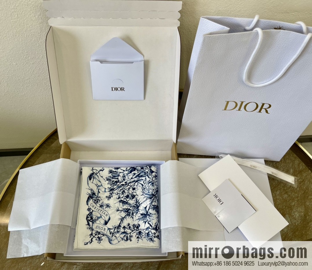 Dior 100% Silk Rui Printed Square Towel