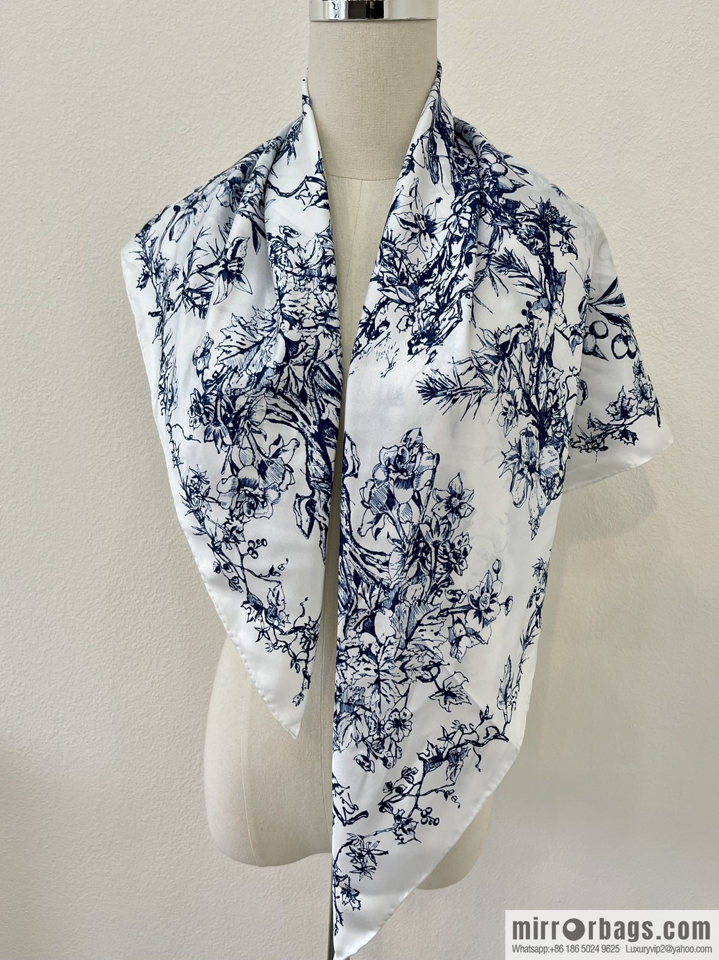 Dior 100% Silk Rui Printed Square Towel