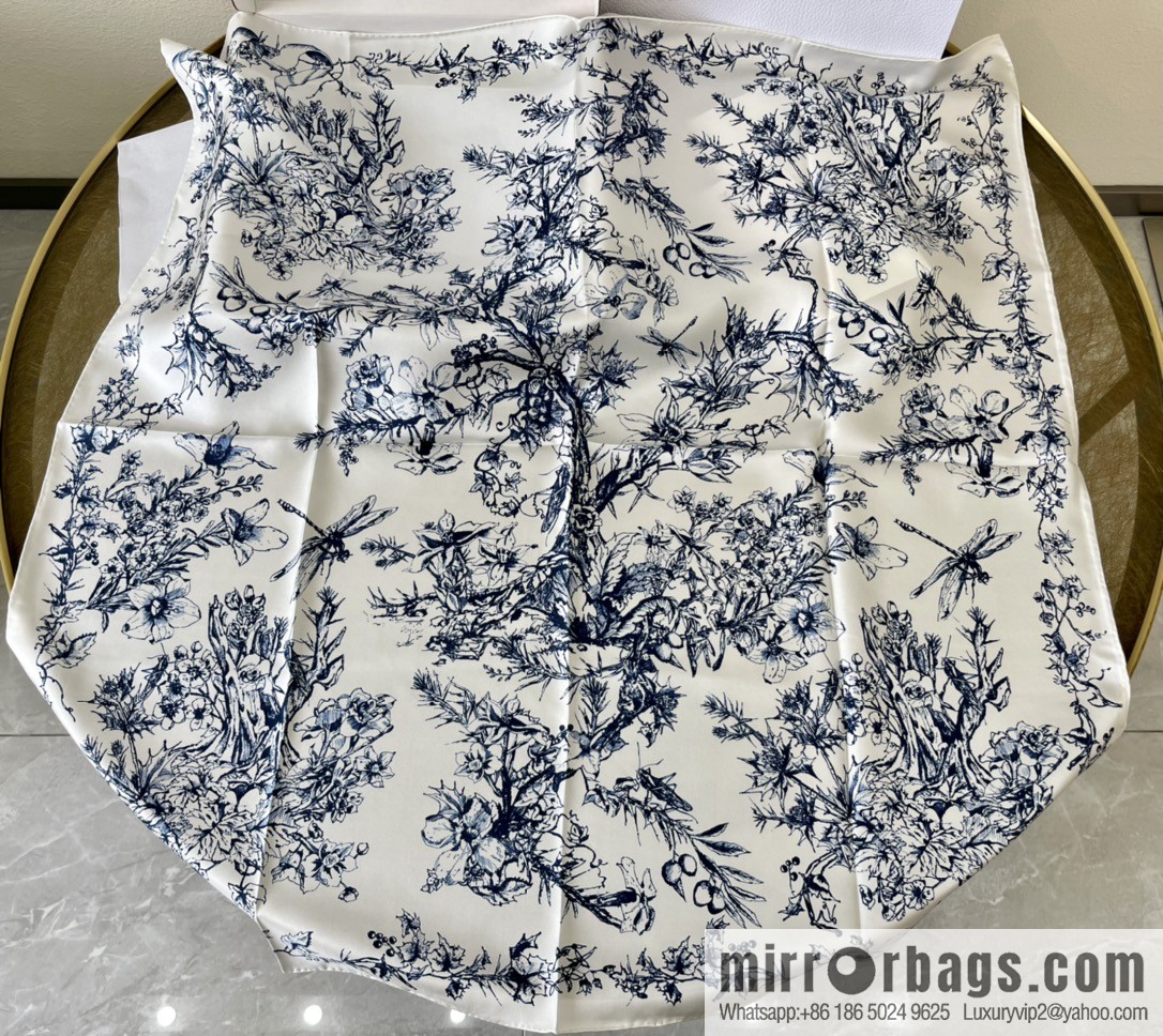 Dior 100% Silk Rui Printed Square Towel