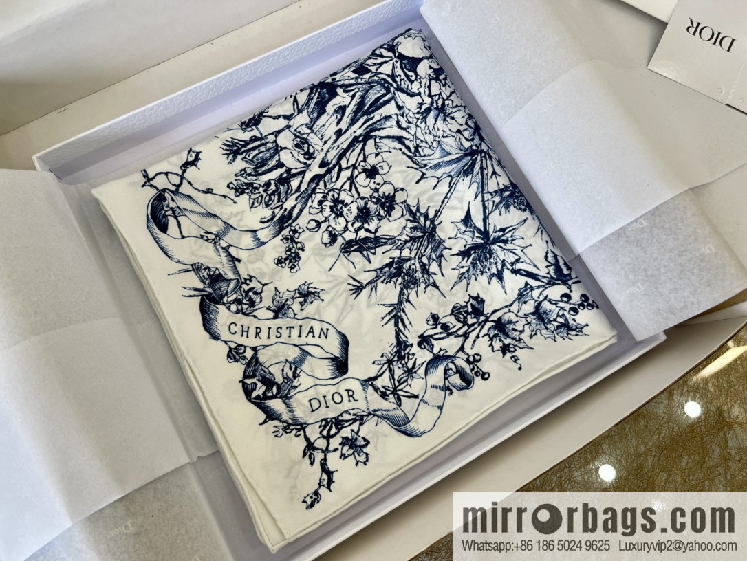 Dior 100% Silk Rui Printed Square Towel