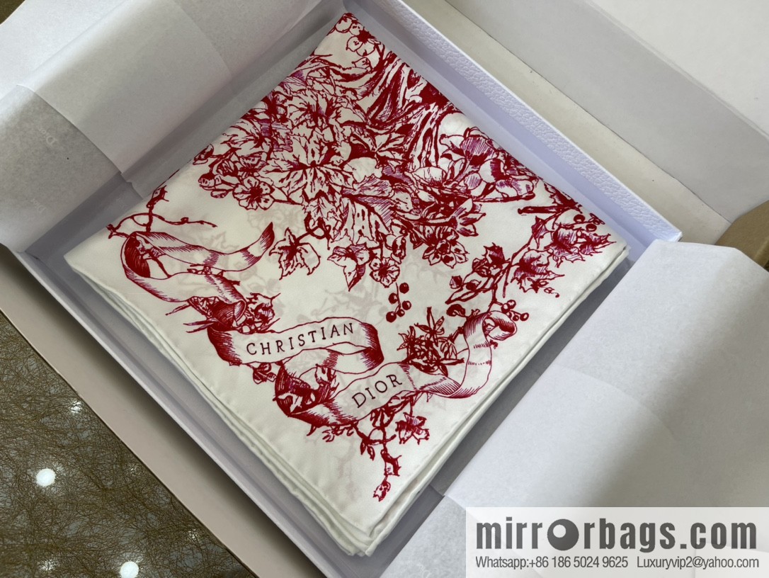 Dior 100% Silk Rui Printed Square Towel