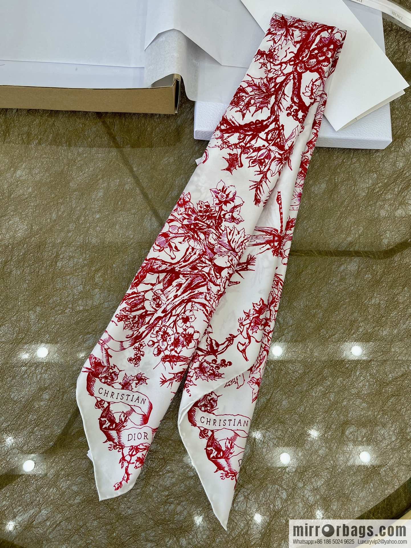 Dior 100% Silk Rui Printed Square Towel
