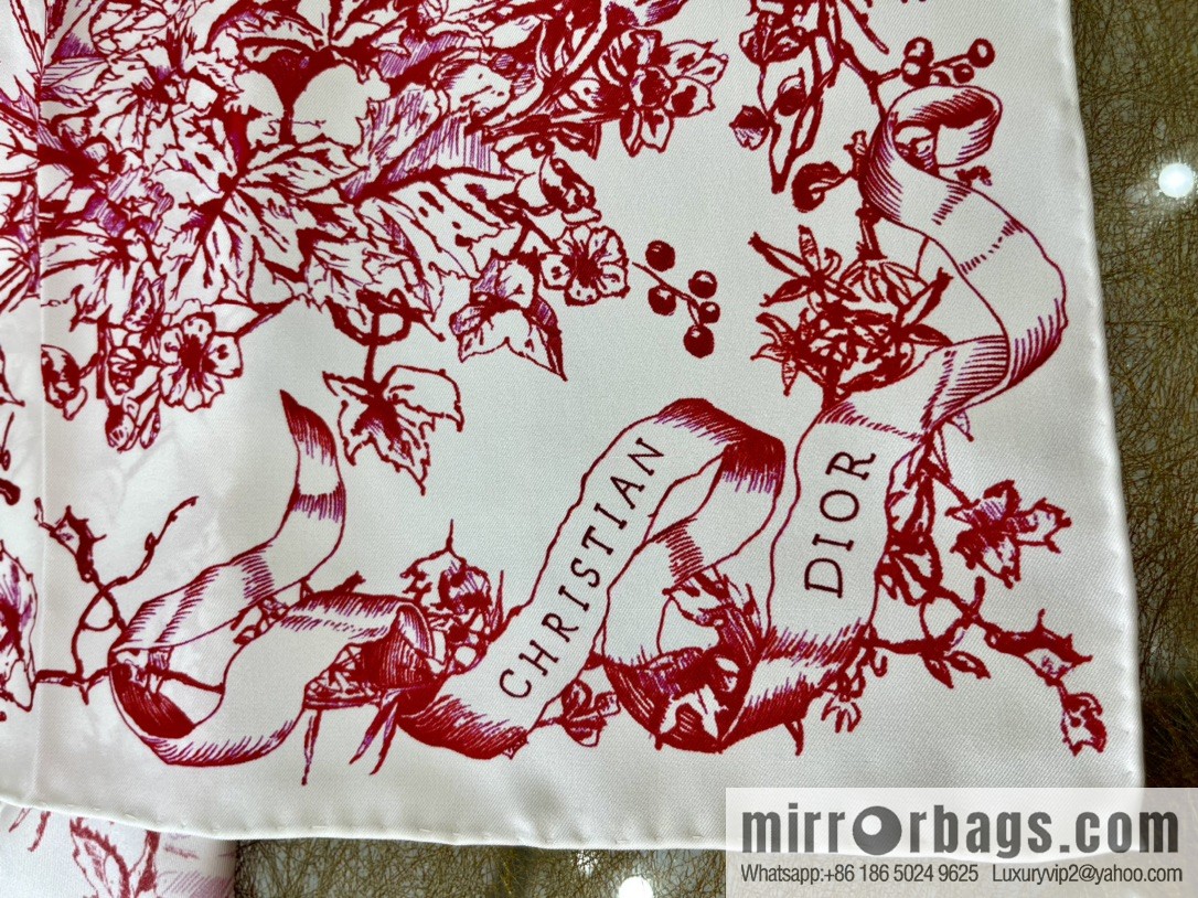 Dior 100% Silk Rui Printed Square Towel
