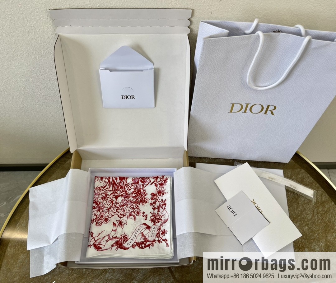 Dior 100% Silk Rui Printed Square Towel
