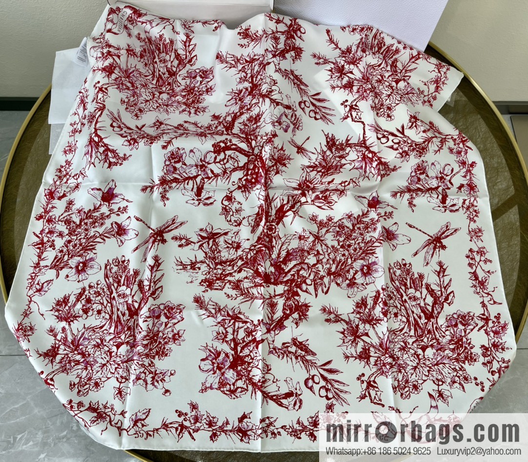Dior 100% Silk Rui Printed Square Towel