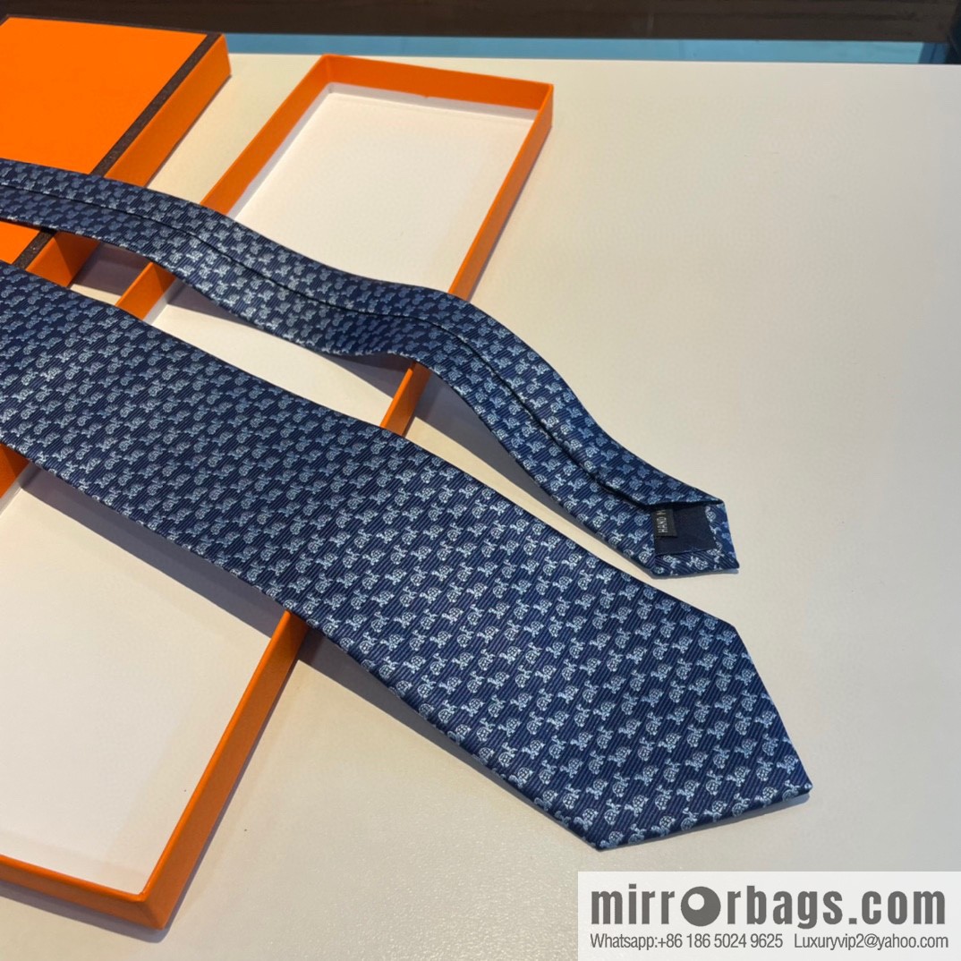 Hermes 100% Premium Twill Silk Men's Tie