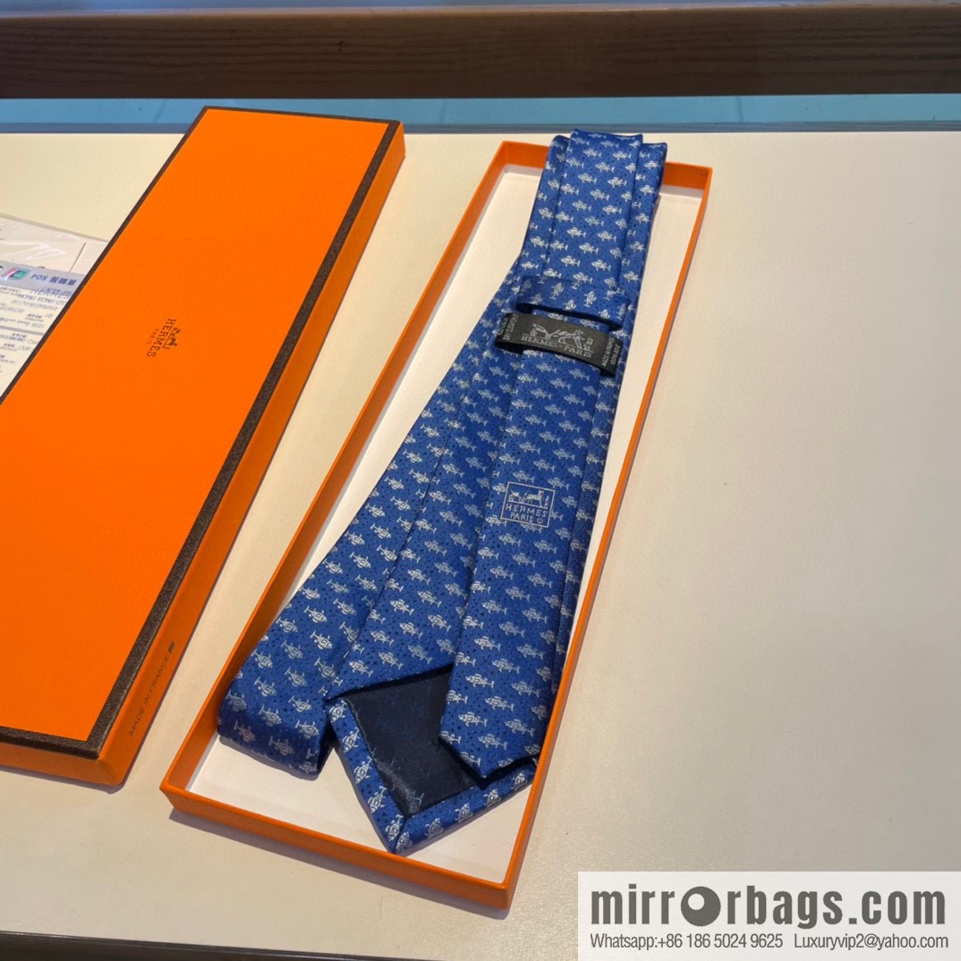 Hermes 100% Premium Twill Silk Men's Tie