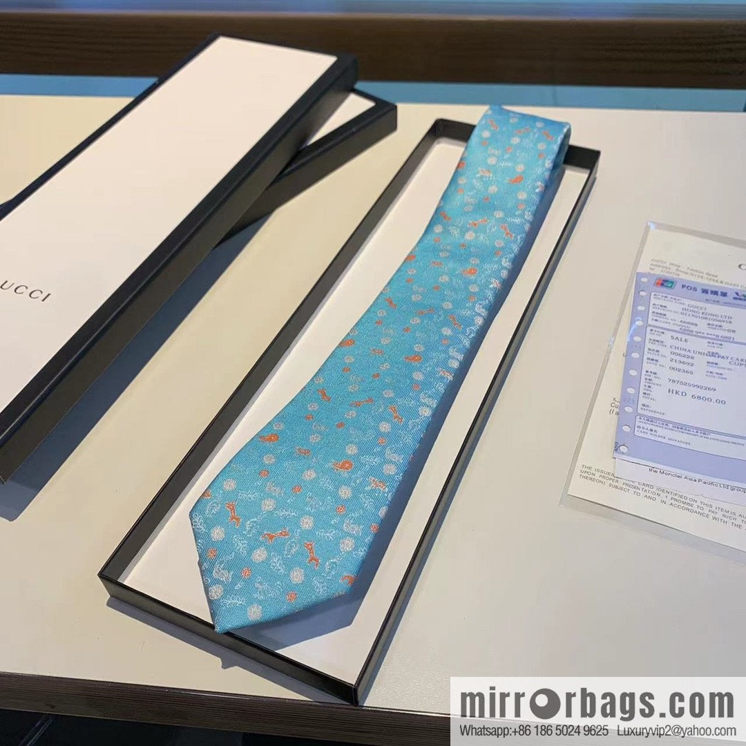 GUCCI Gucci 100% Top Jacquard Silk Tie