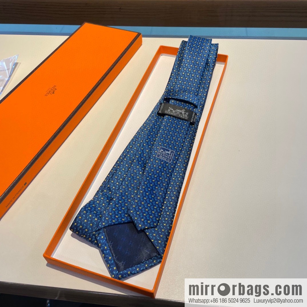 Hermes 100% Top Twill Silk Men's New Tie