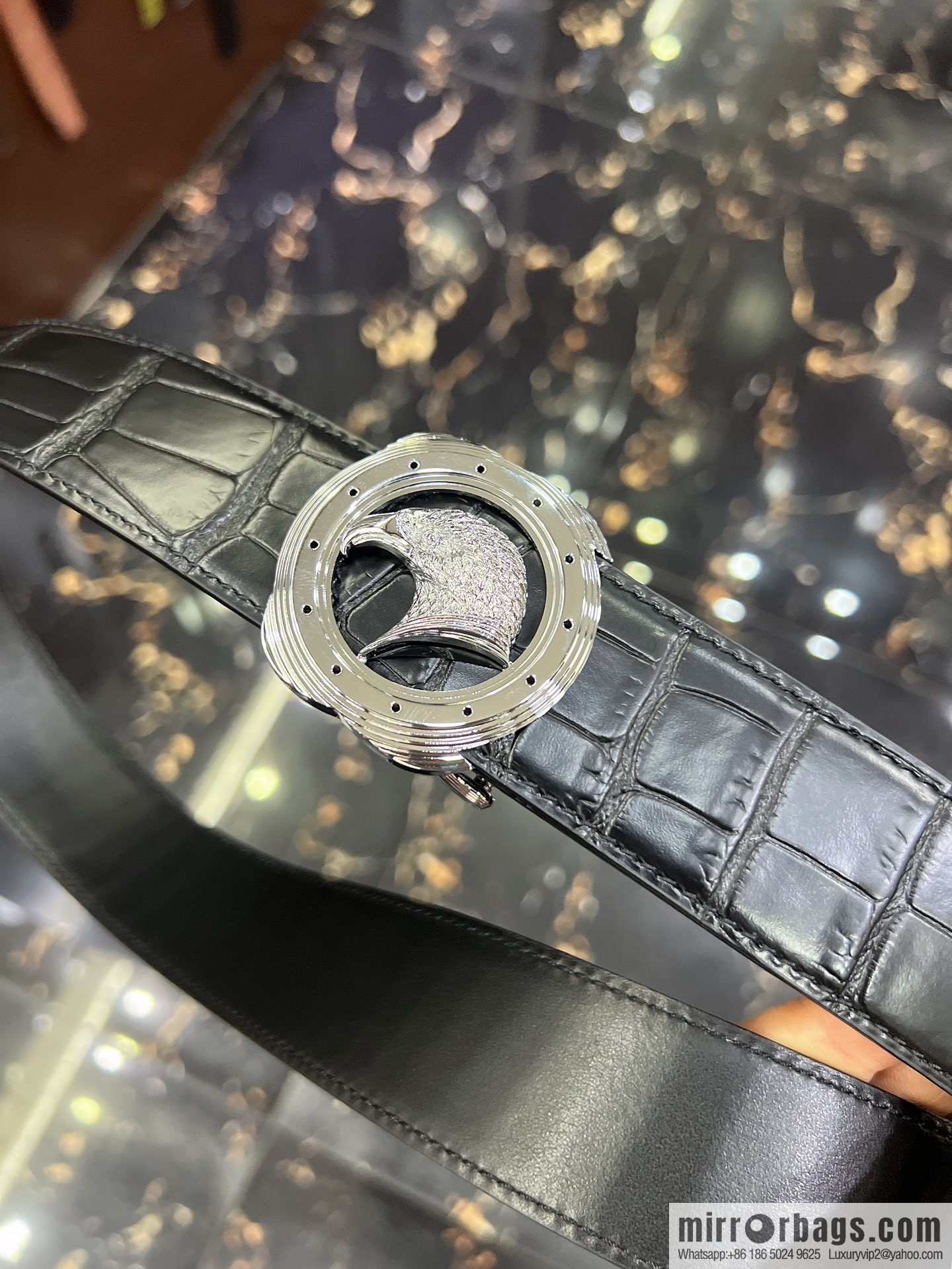 STEFANO RICCI STEFANO LAWNICH Classic Steel Eagle 🦅 Logo Wear Metal Buckle Men's 3.8cm Belt