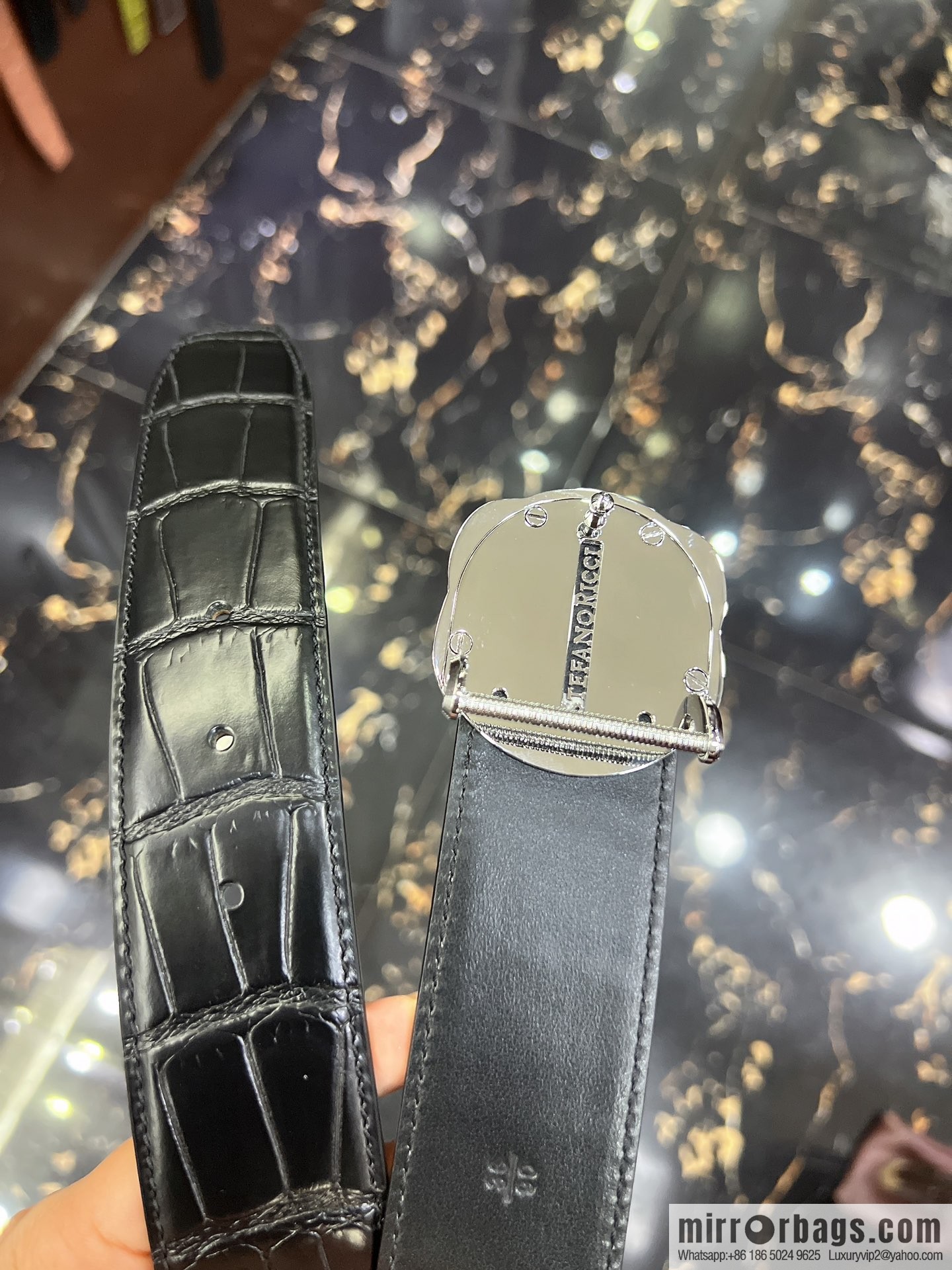 STEFANO RICCI STEFANO LAWNICH Classic Steel Eagle 🦅 Logo Wear Metal Buckle Men's 3.8cm Belt