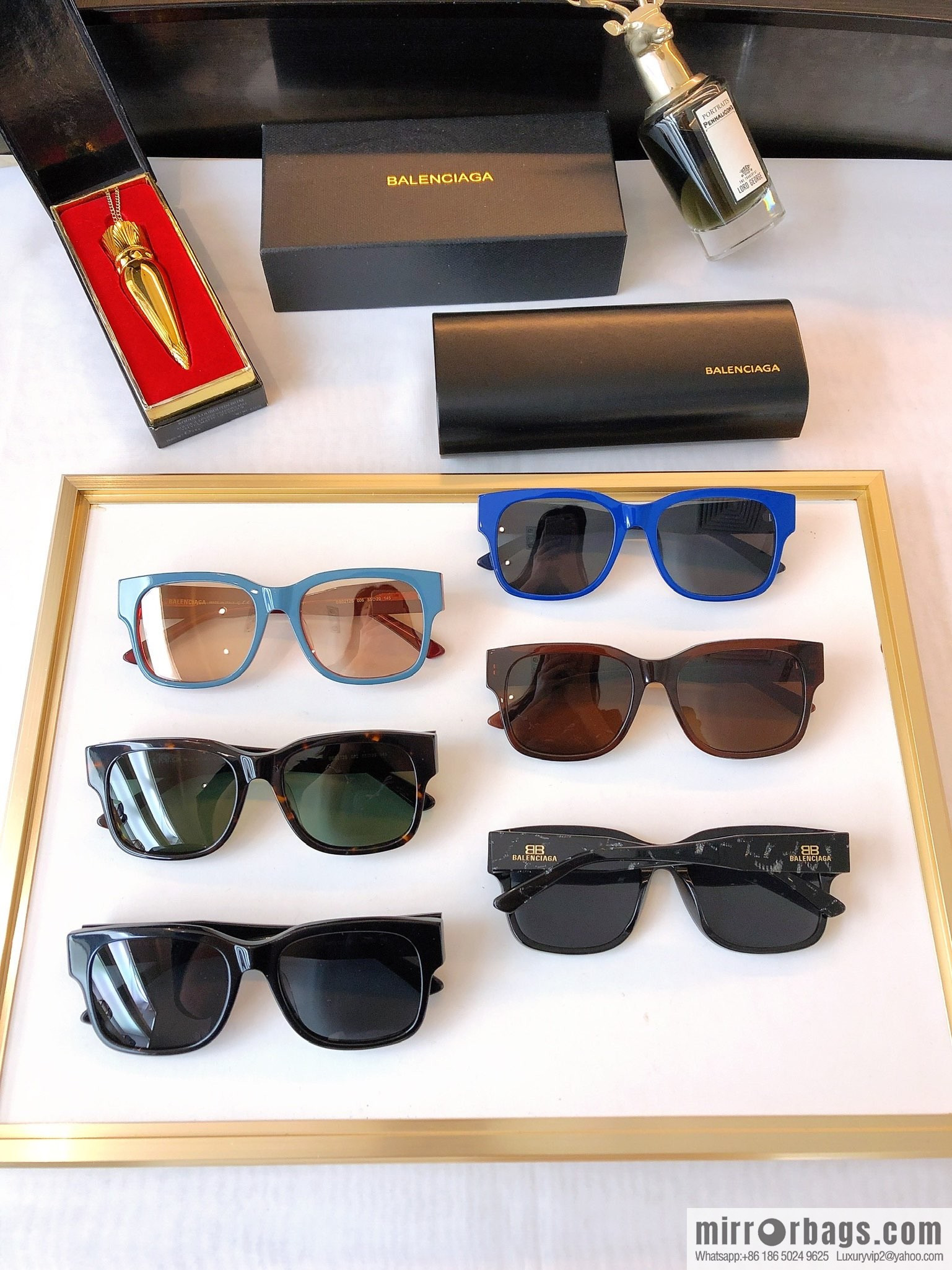 BALENCIAGA Balenciaga men's and women's same frame sunglasses