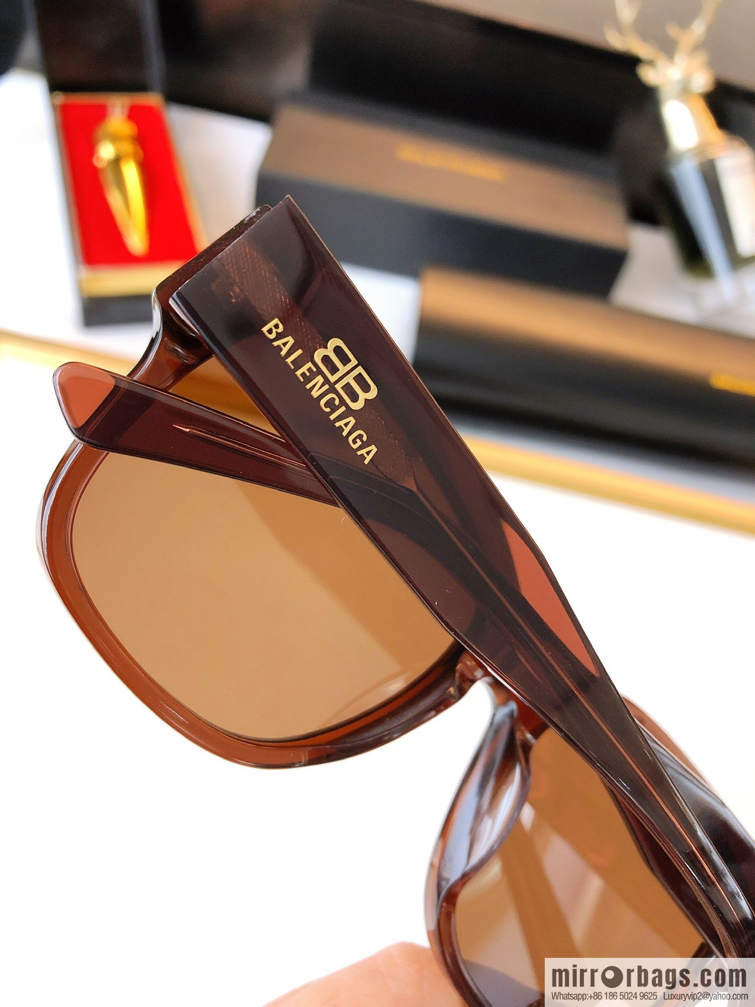 BALENCIAGA Balenciaga men's and women's same frame sunglasses