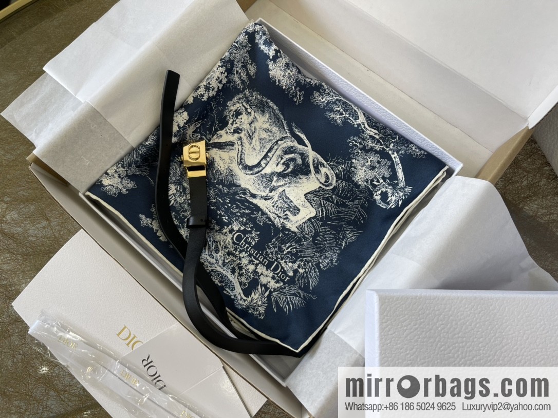 Dior 100% mulberry silk jungle tube top silk scarf