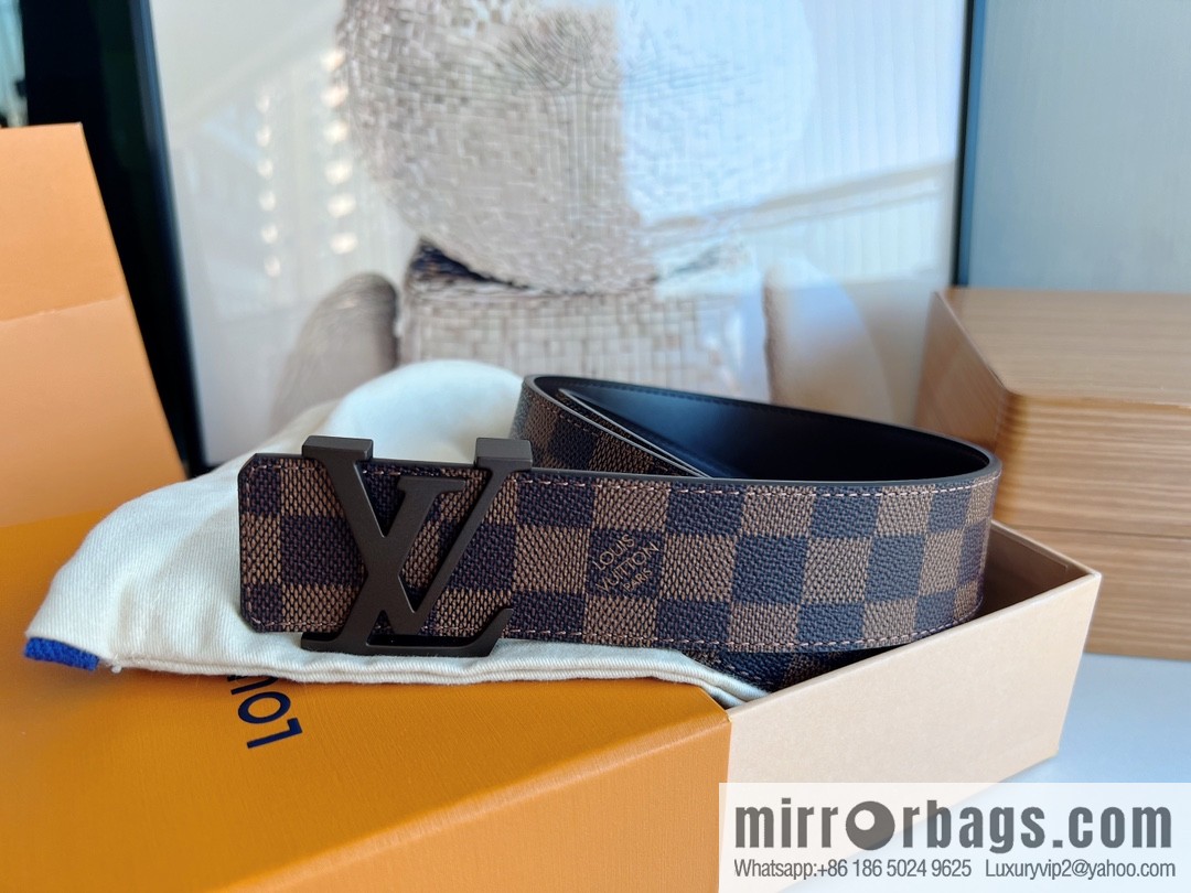 LV/Louis Vuitton Monogram Canvas. Damier Canvas Men's Belt