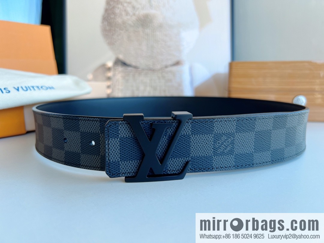 LV/Louis Vuitton Monogram Canvas. Damier Canvas Men's Belt