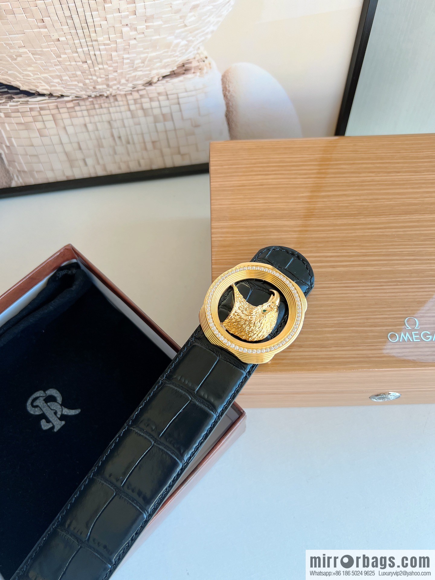 STEFANO RICCI Stephen Raunich's new stainless steel eagle head with diamond metal buckle 3.8cm belt