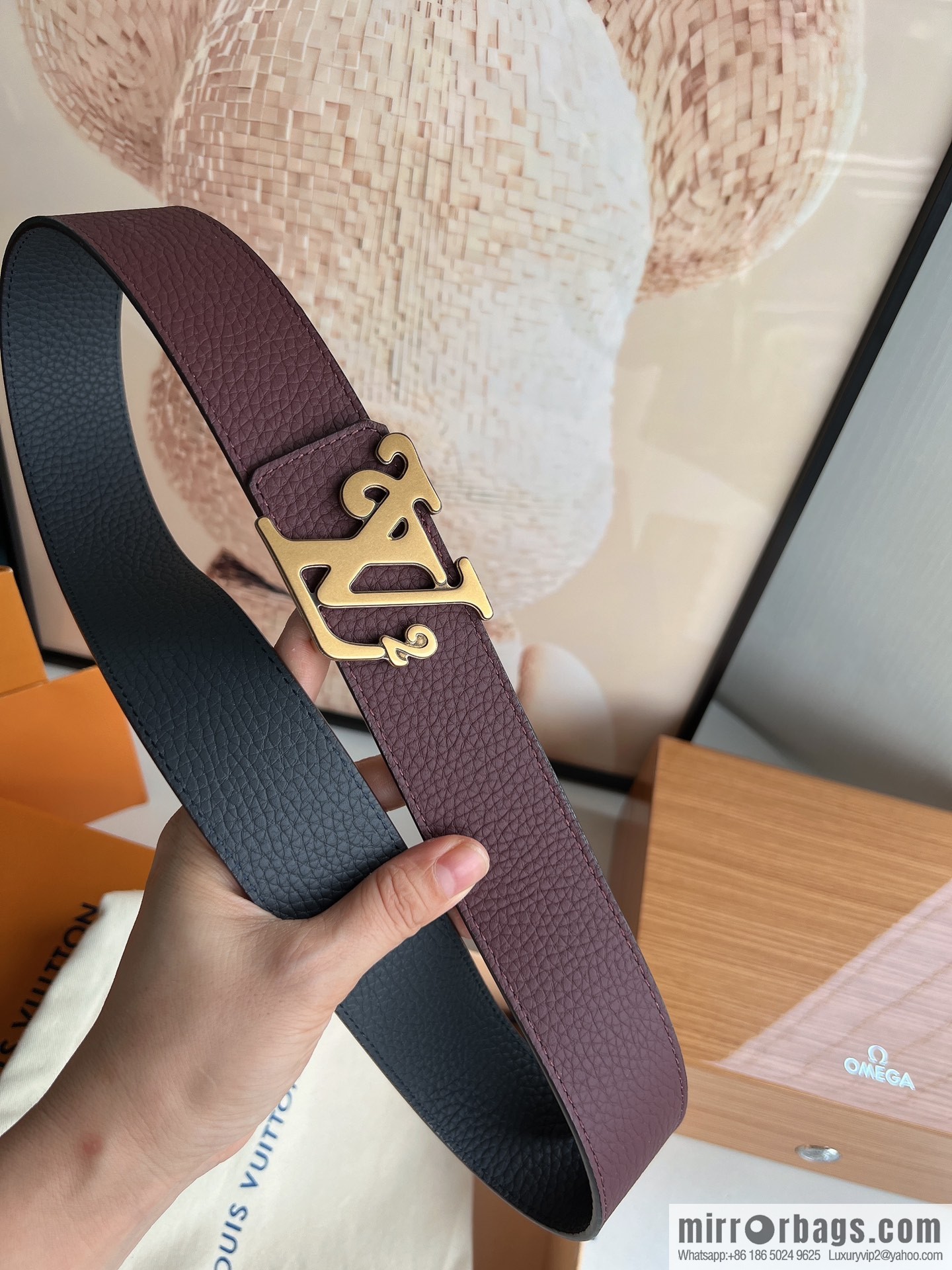 LV/Louis Vuitton, exquisite craftsmanship presents luxury and exquisite men's 4.0cm belt