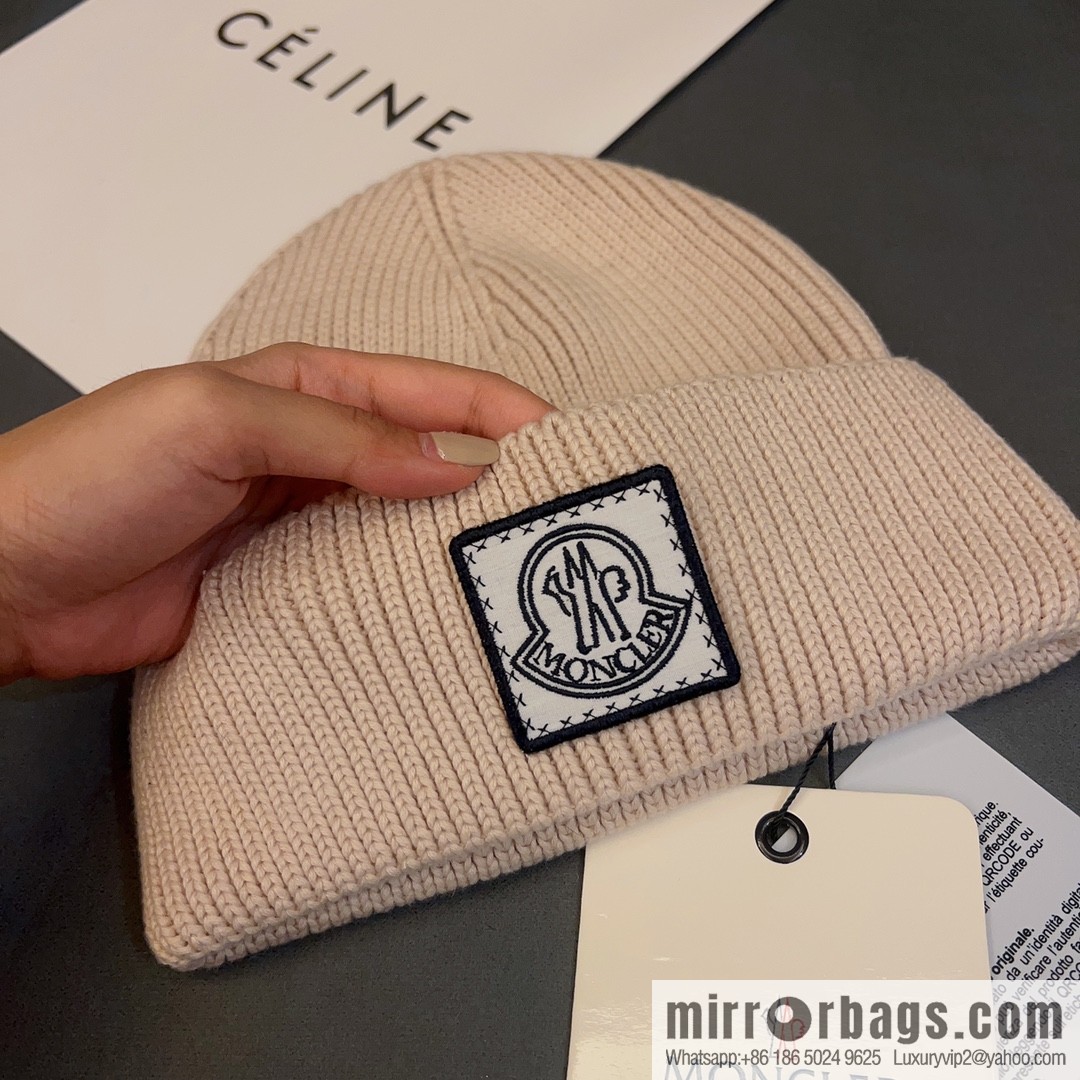 Moncler explosive personality LOGO knitted hat