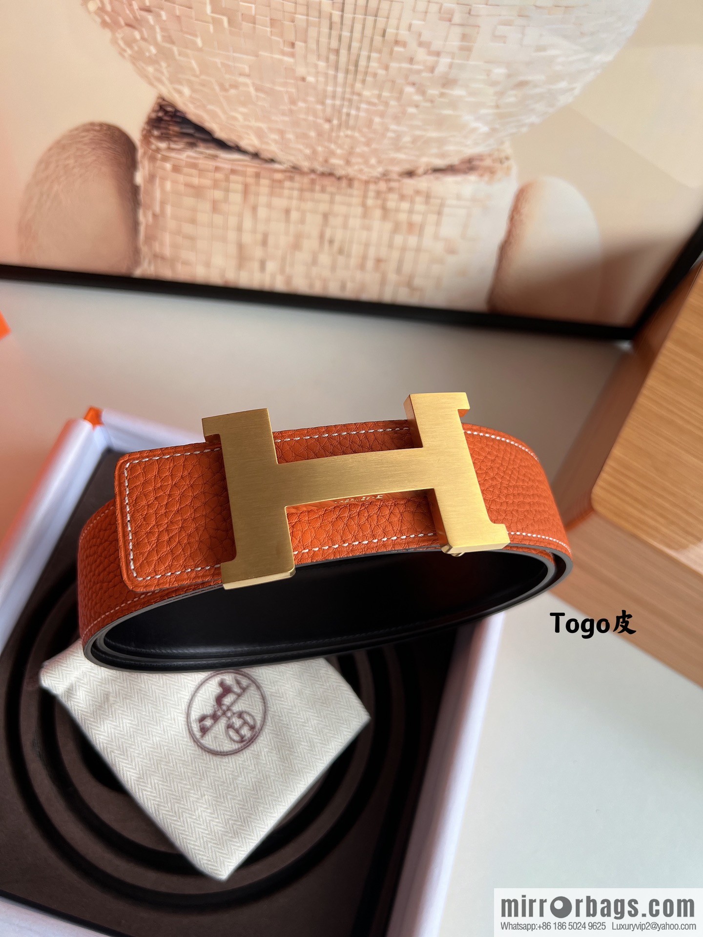 Hermes Hermes, original quality men's business 38mm width belt