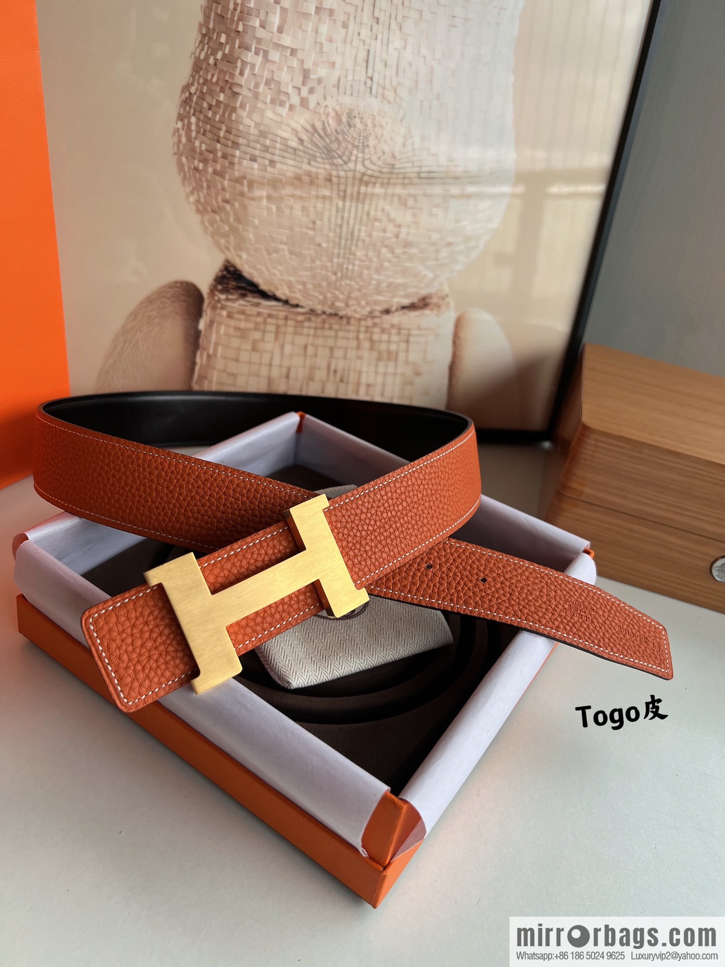 Hermes Hermes, original quality men's business 38mm width belt