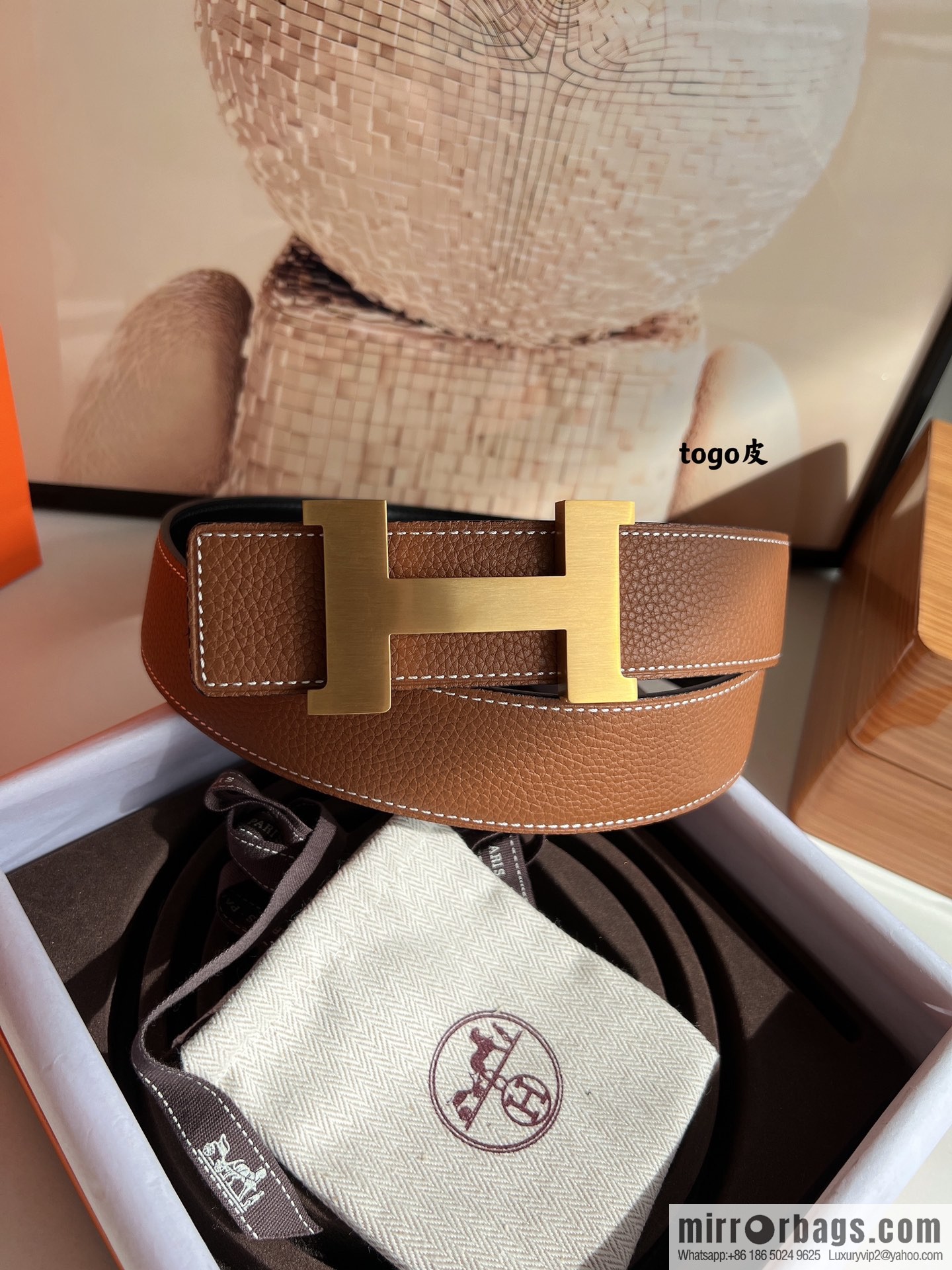 Hermes Hermes, original quality men's business 38mm width belt