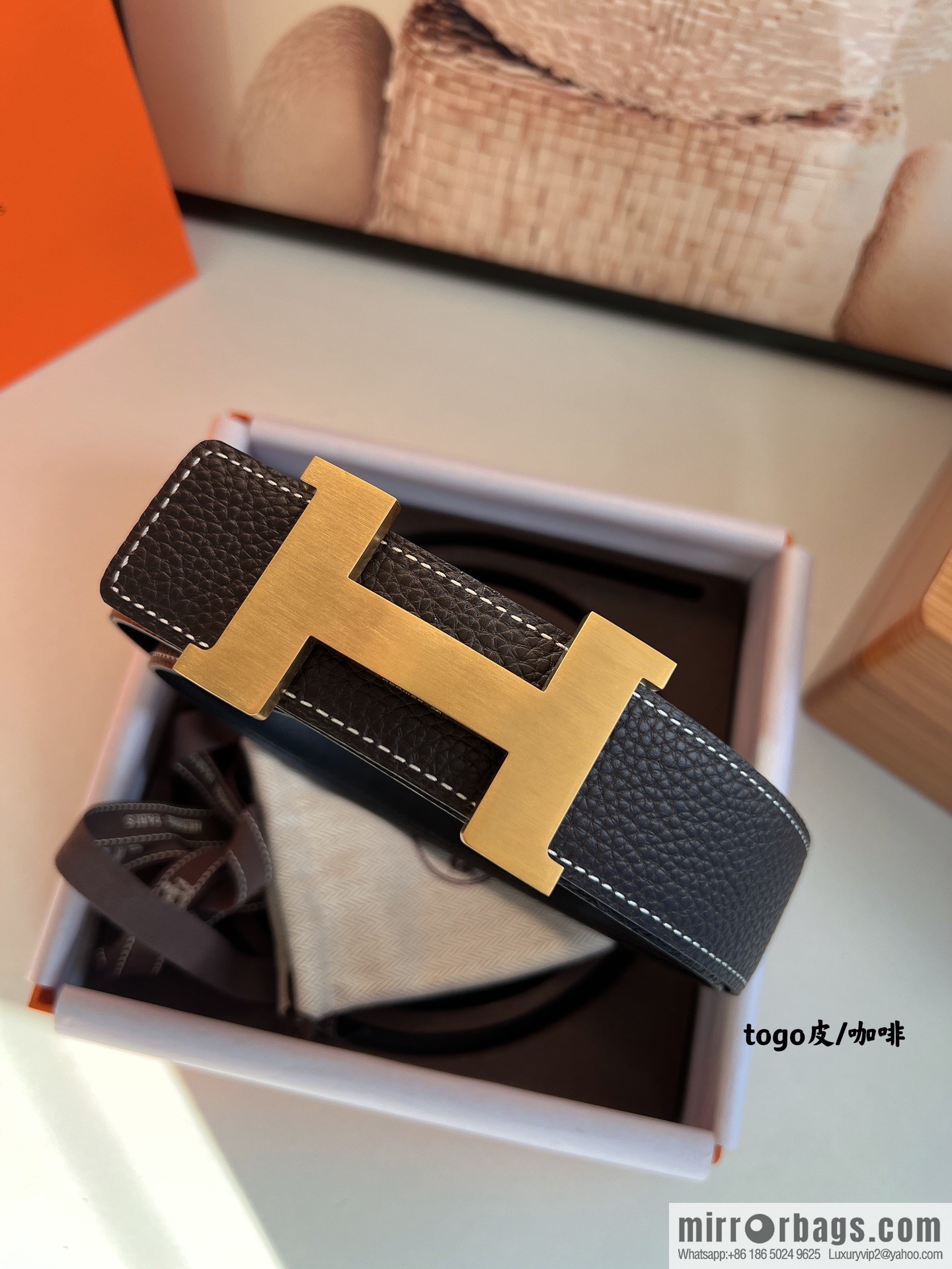 Hermes Hermes, original quality men's business 38mm width belt