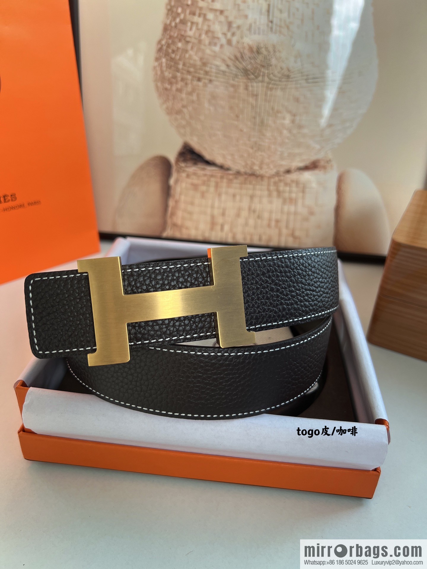 Hermes Hermes, original quality men's business 38mm width belt