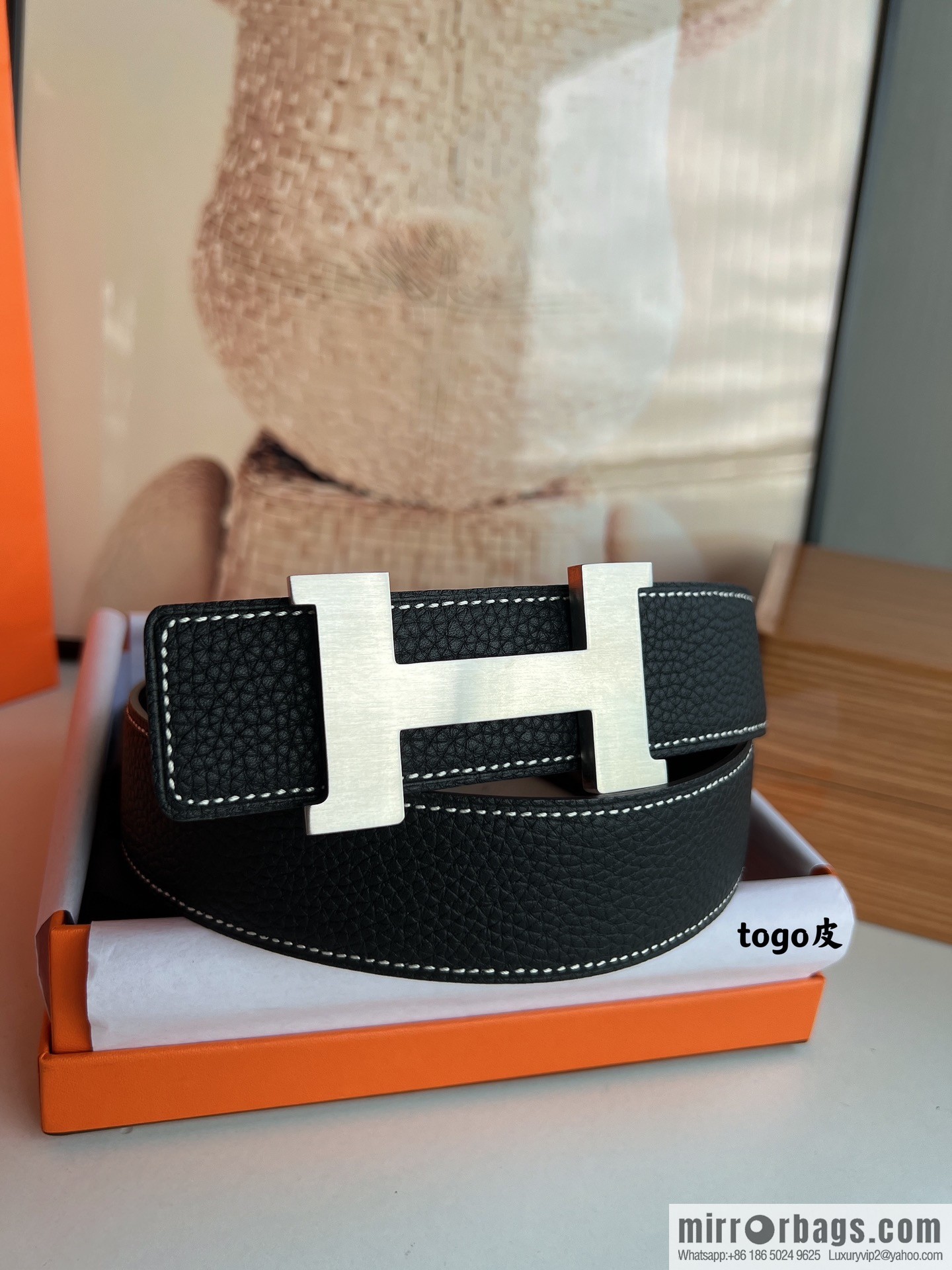 Hermes Hermes, original quality men's business 38mm width belt