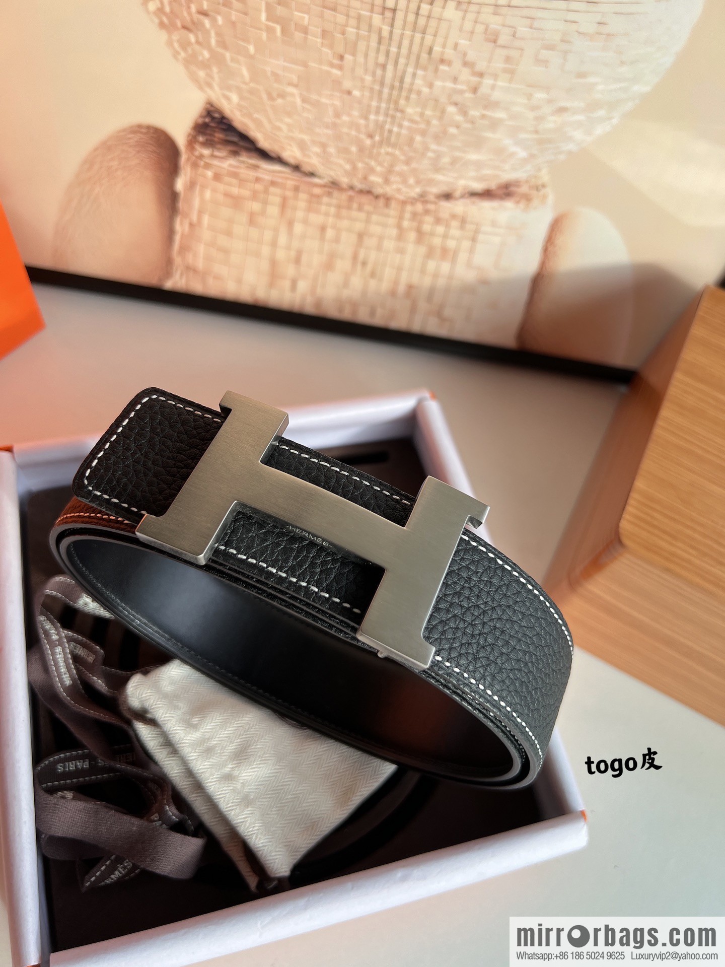 Hermes Hermes, original quality men's business 38mm width belt