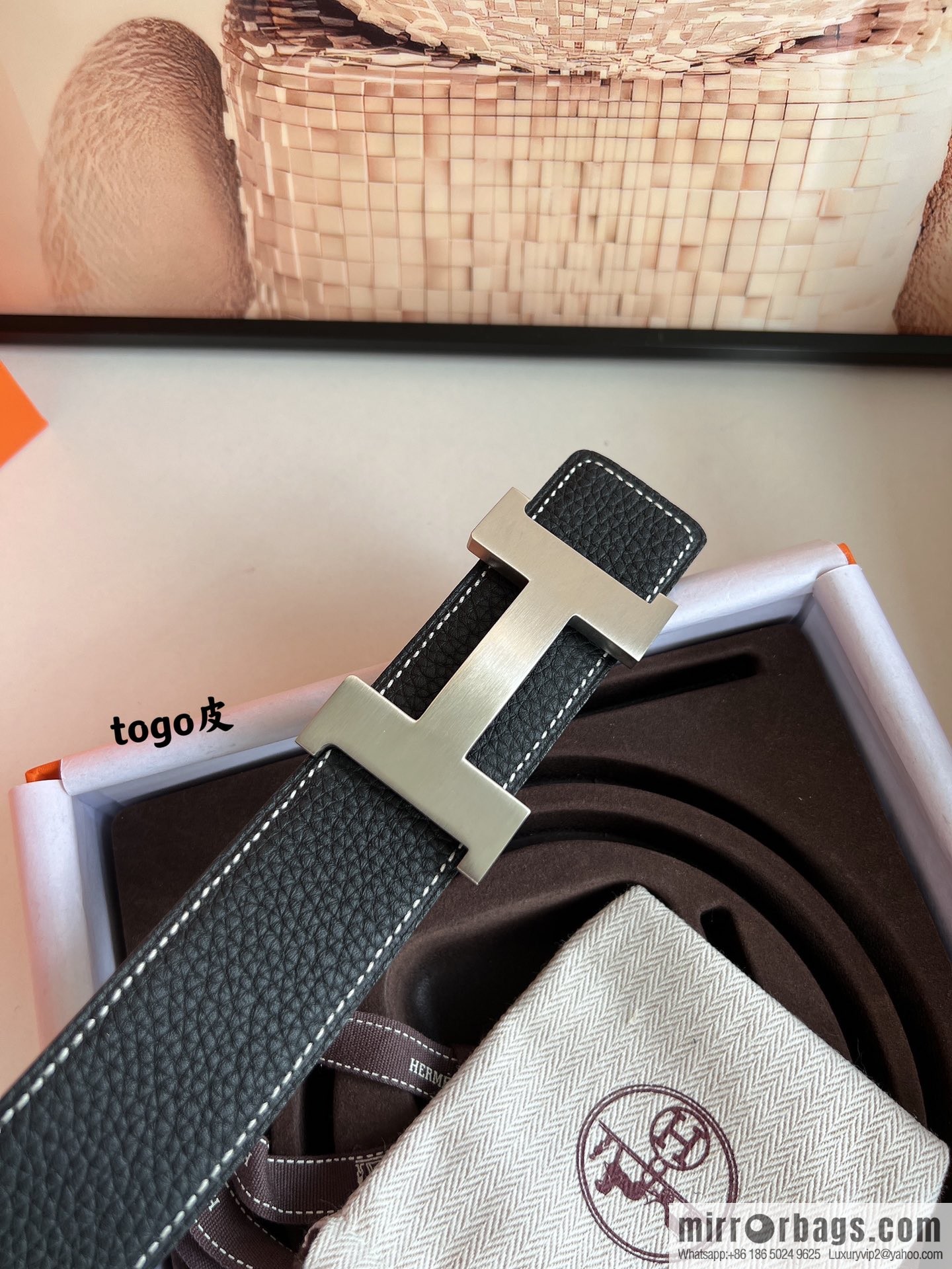 Hermes Hermes, original quality men's business 38mm width belt