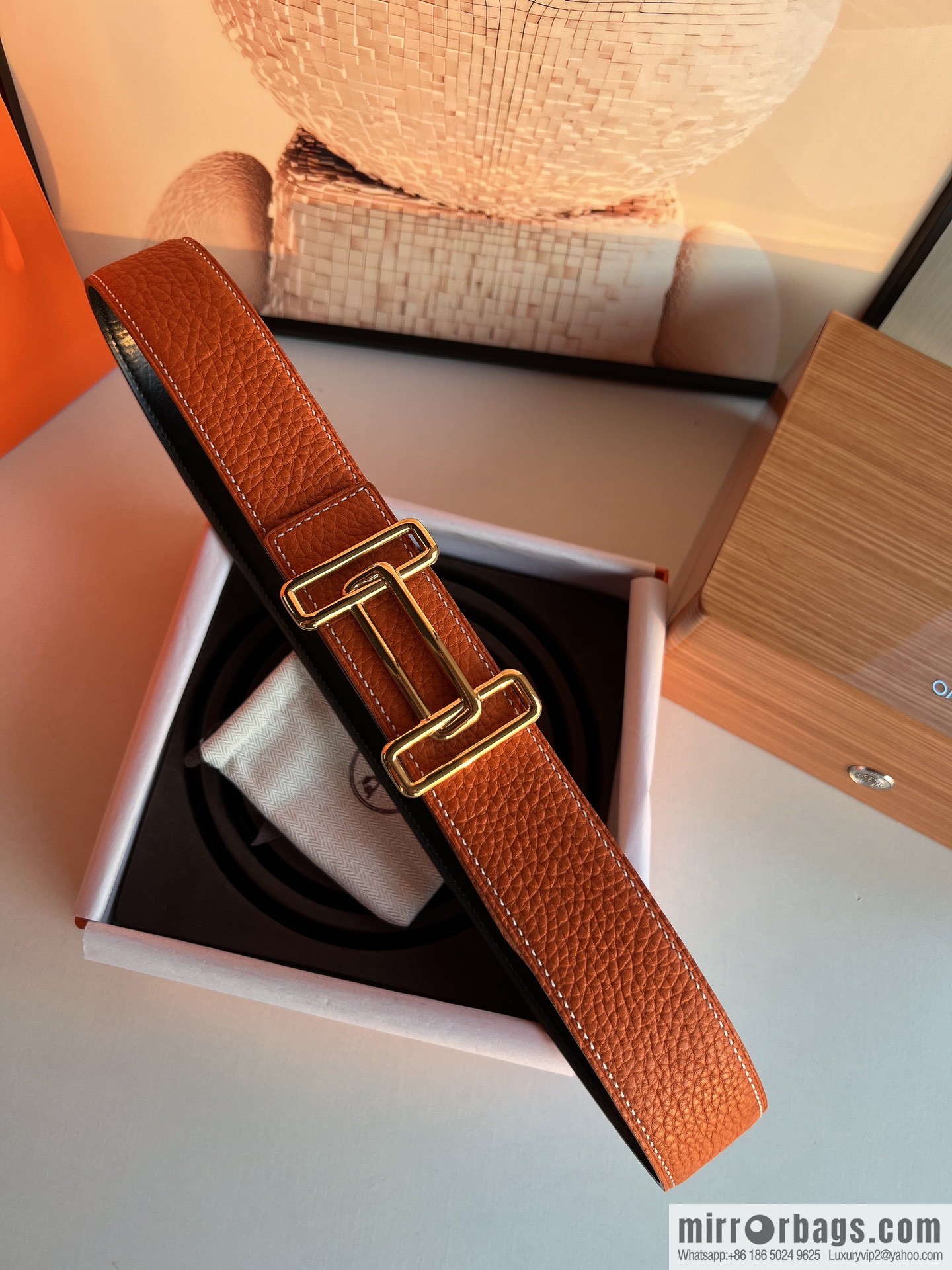 Hermes 2021 Trend Series Element Belt 38cm