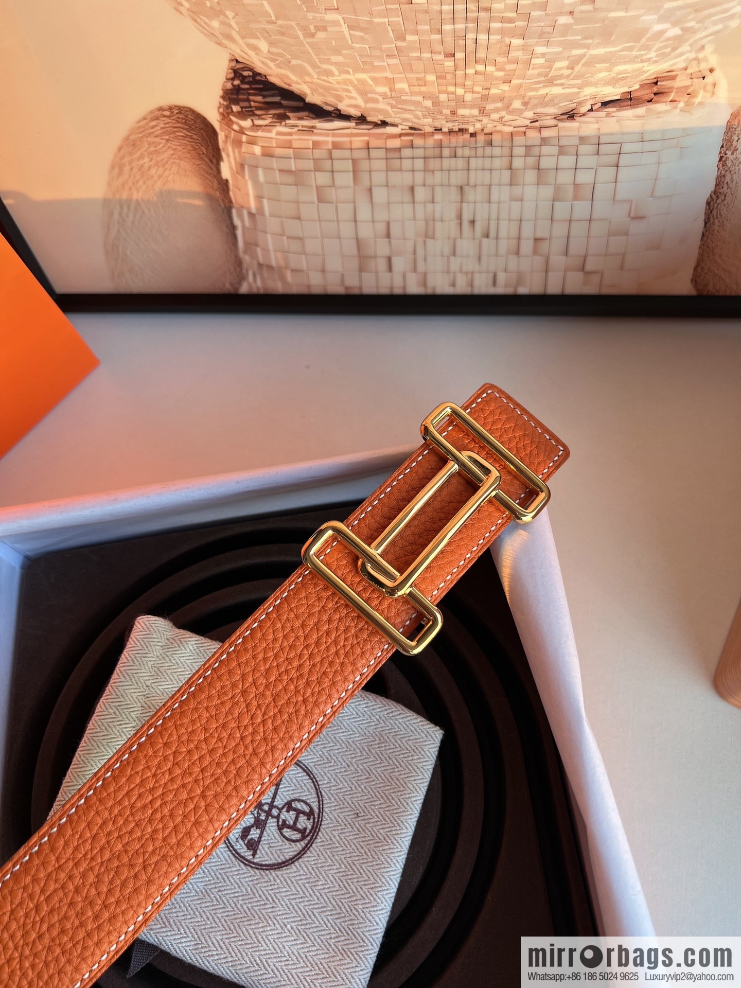 Hermes 2021 Trend Series Element Belt 38cm