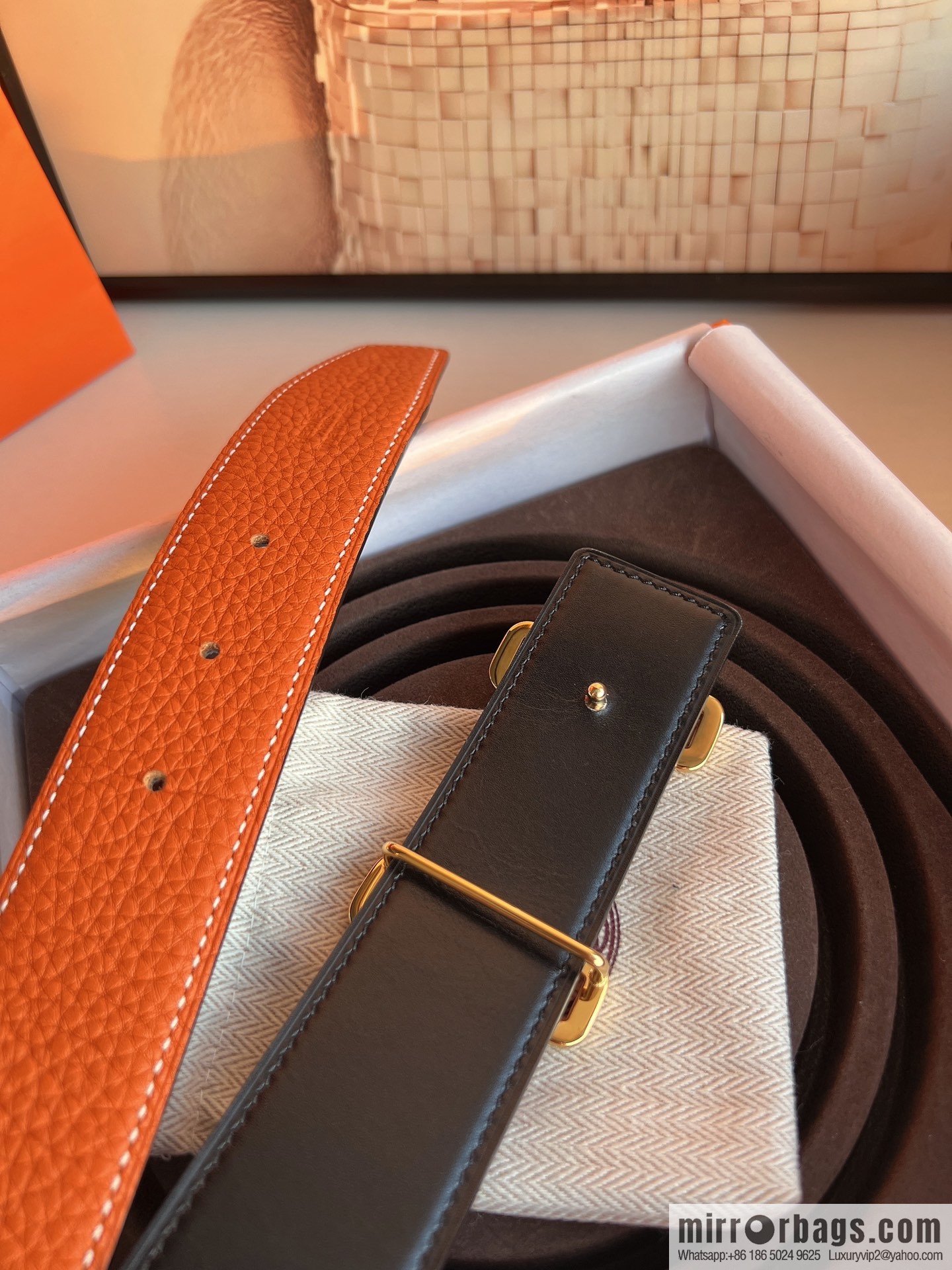 Hermes 2021 Trend Series Element Belt 38cm
