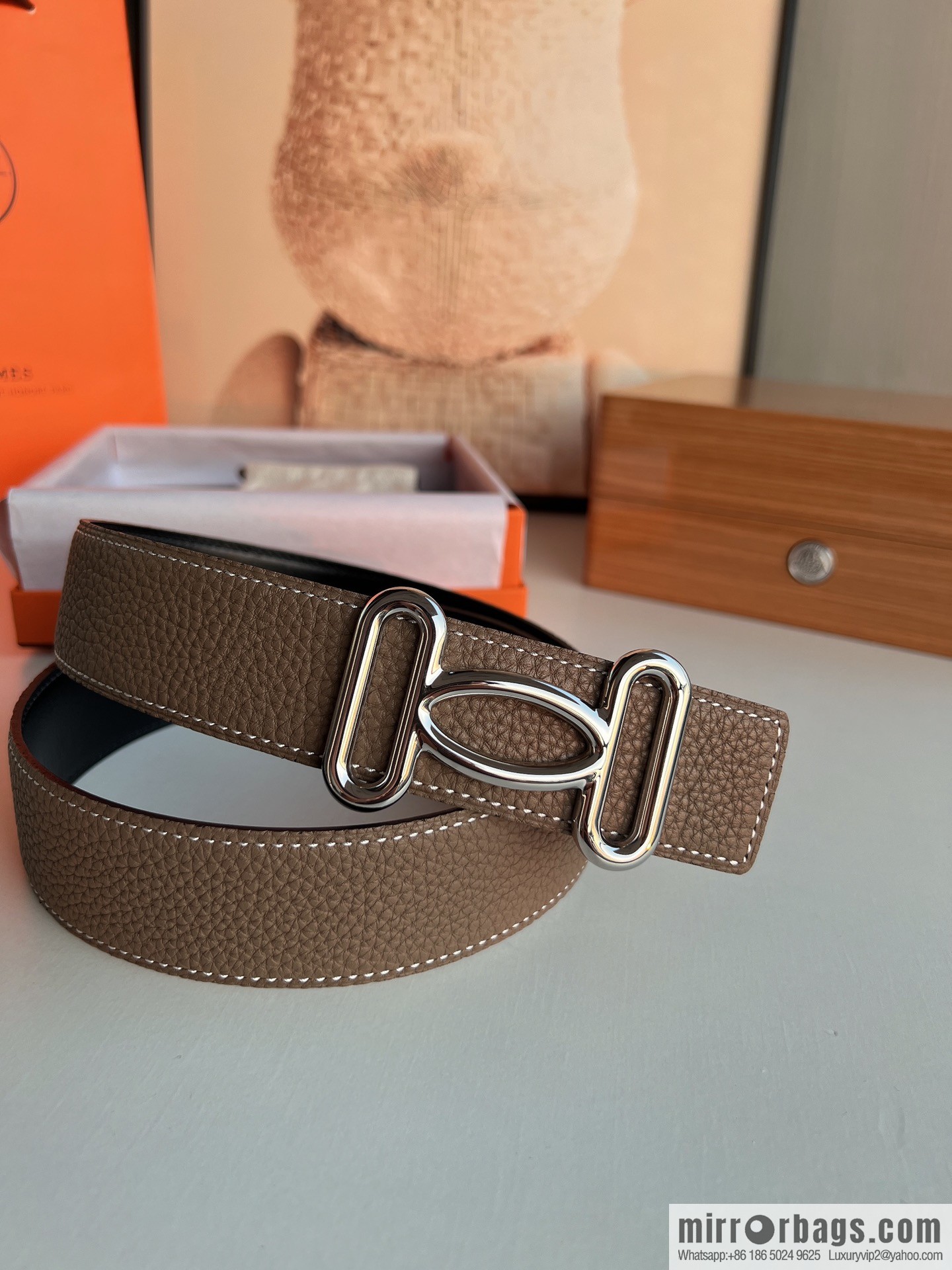 Hermes 2021 Trend Series Element Belt 38cm