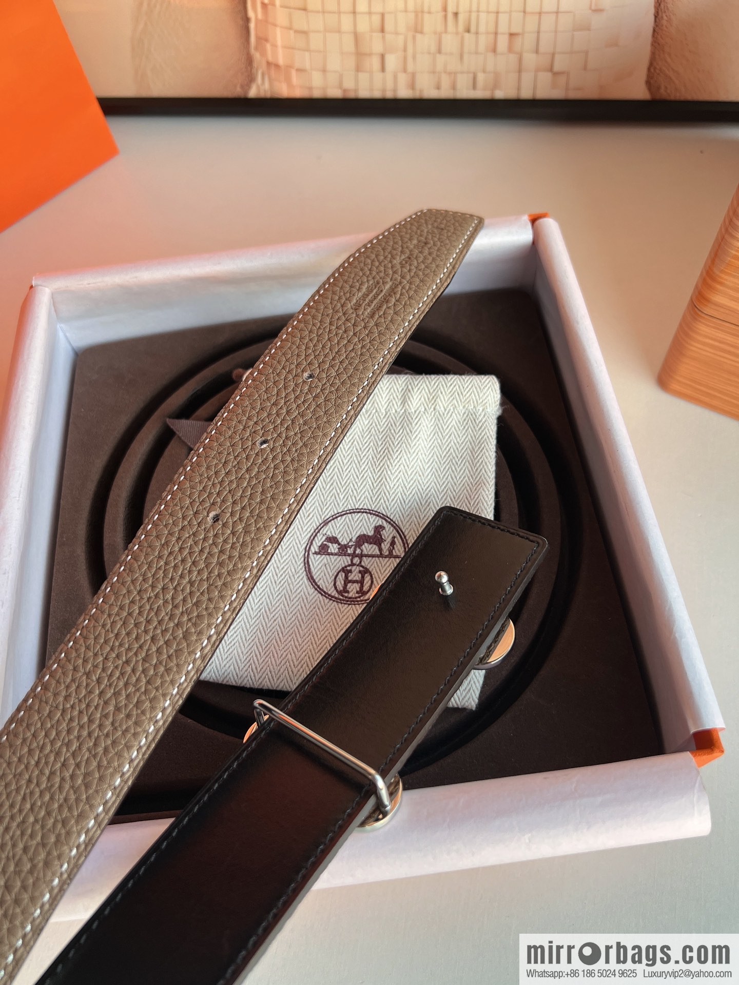 Hermes 2021 Trend Series Element Belt 38cm