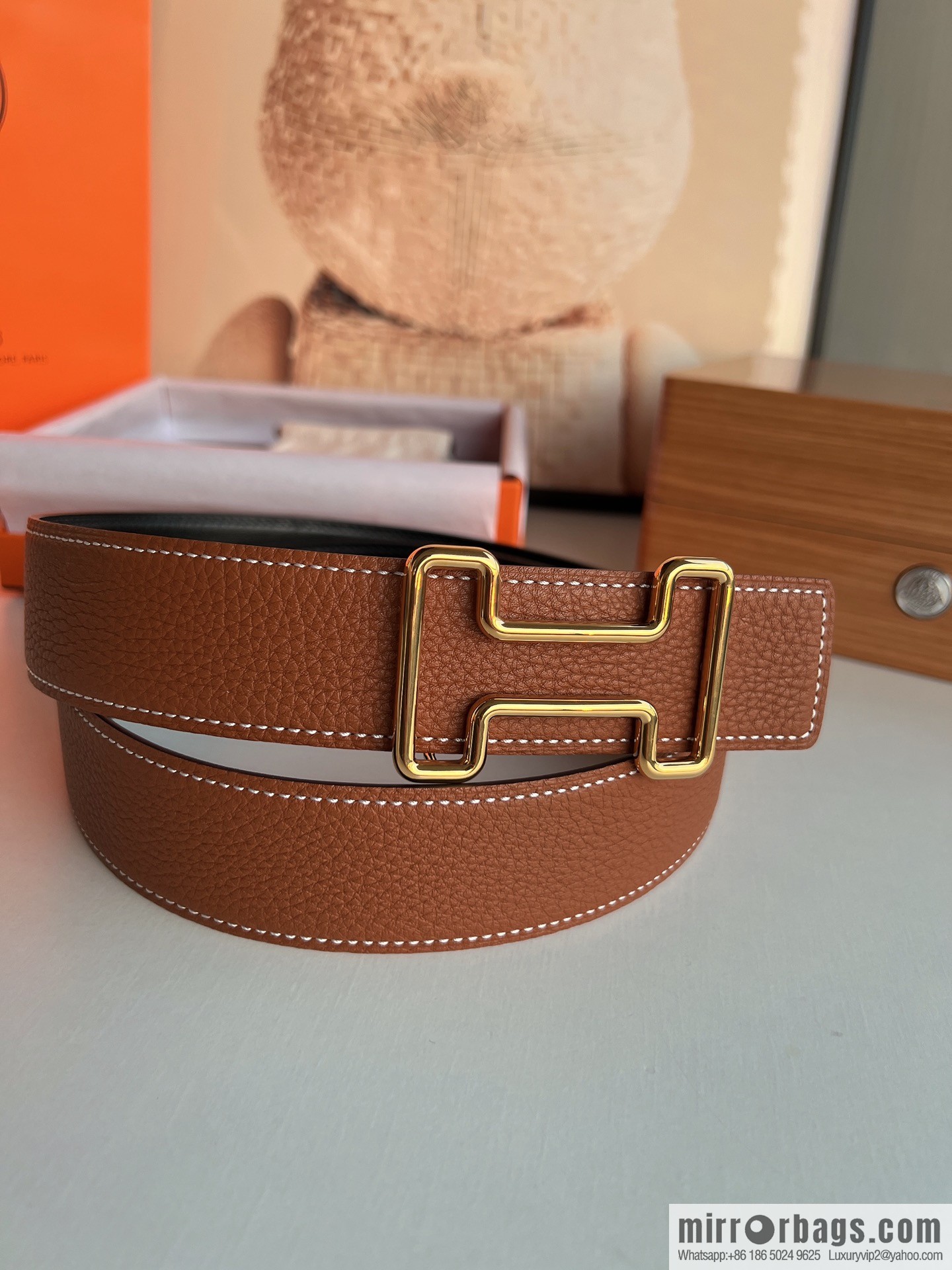 Hermes 2021 Trend Series Element Belt 38cm