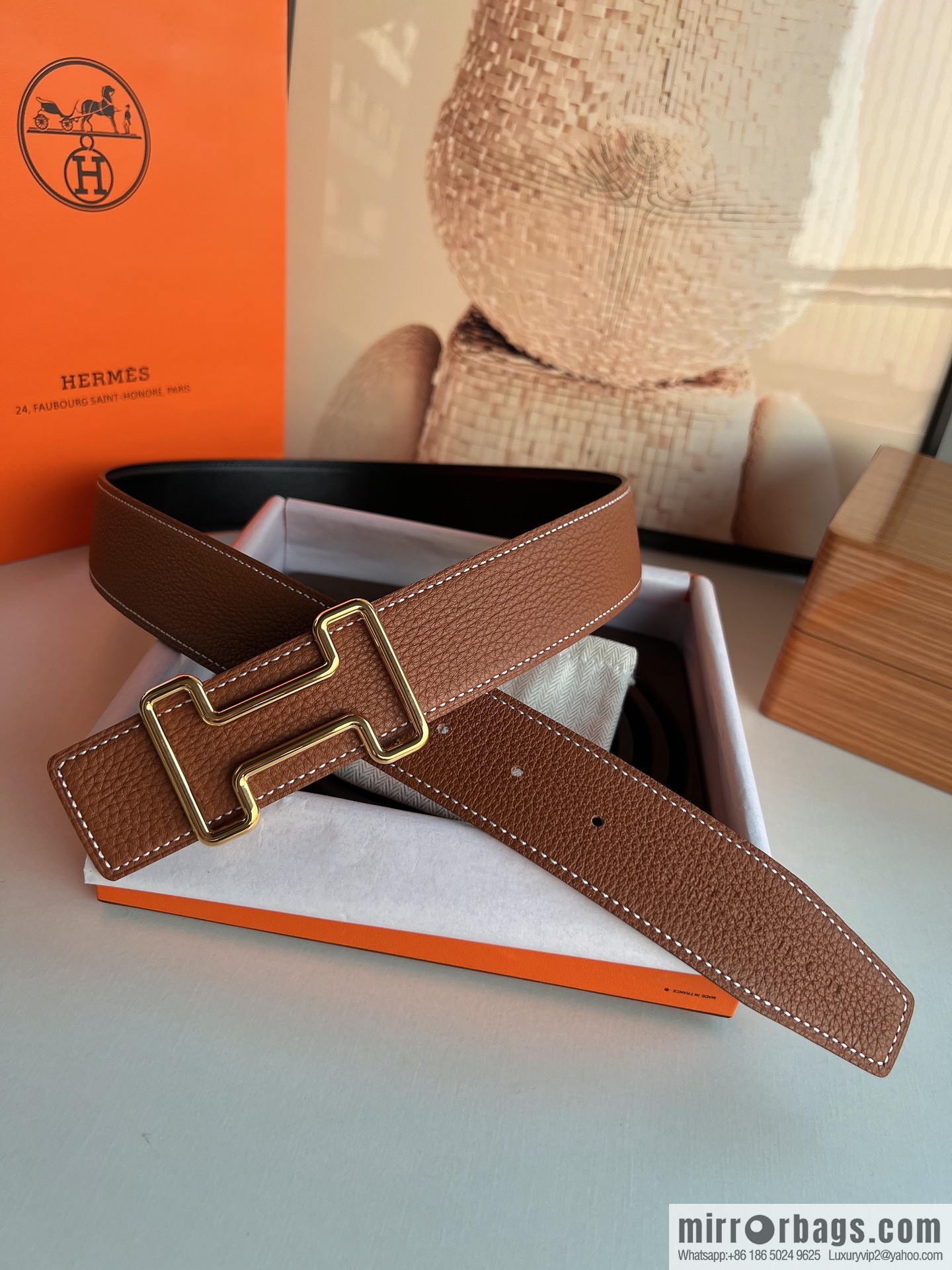 Hermes 2021 Trend Series Element Belt 38cm