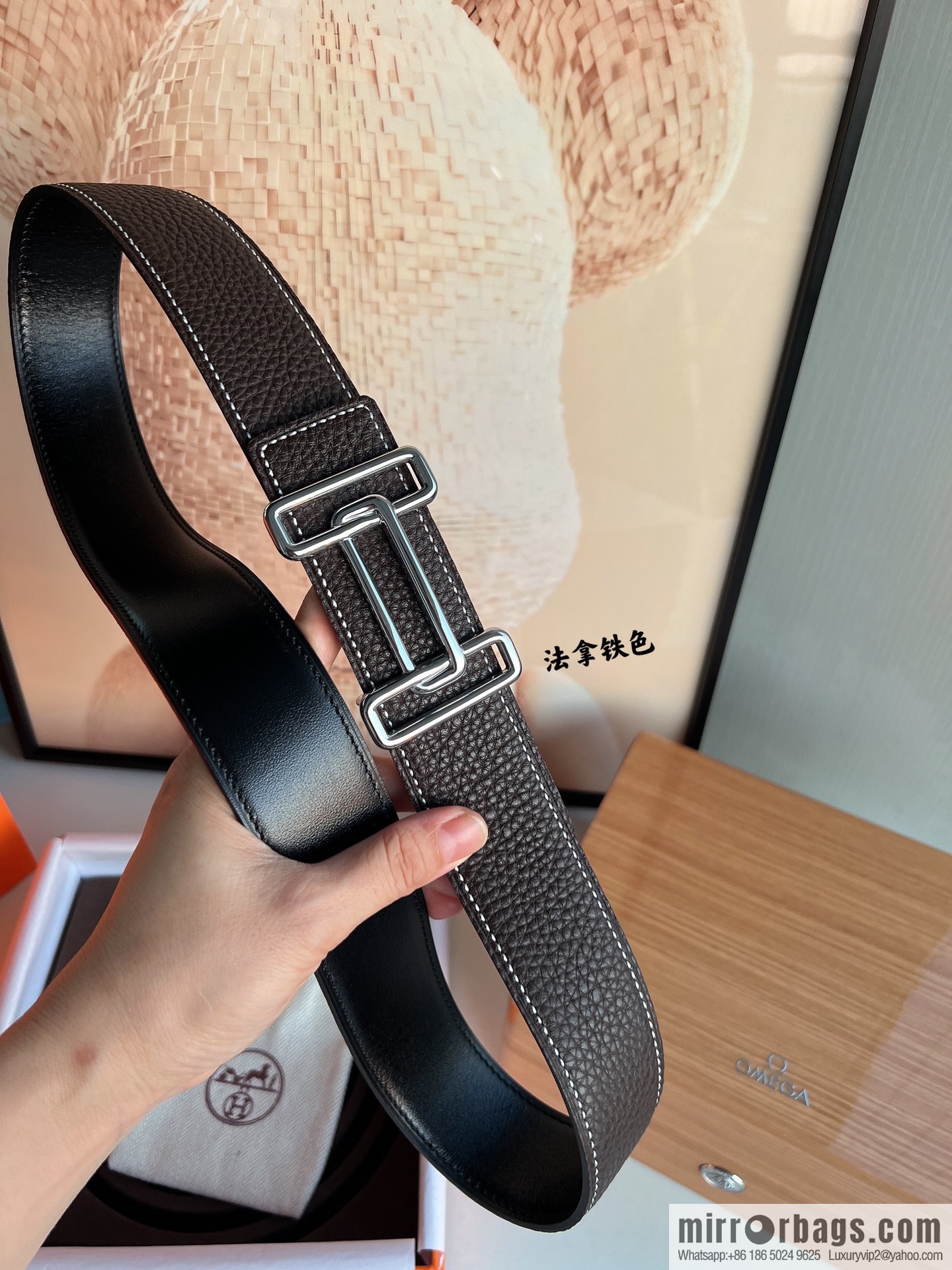 Hermes 2021 Trend Series Element Belt 38cm